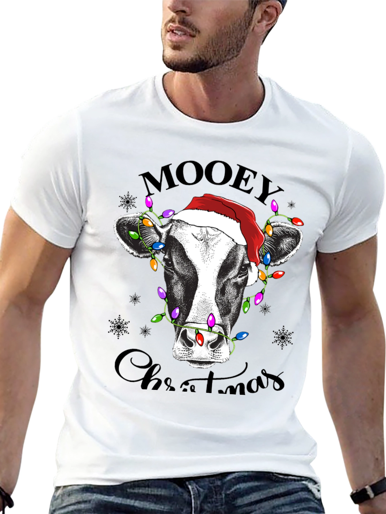 Moovey Christmas Cow Graphic Tee