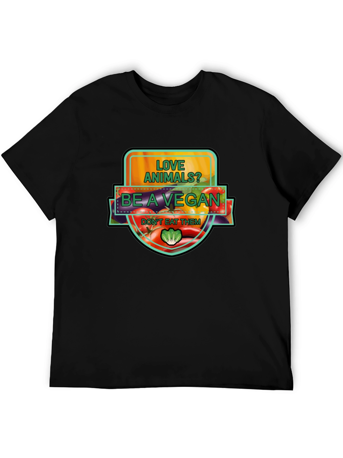 Vegan Graphic T-Shirt: Love Animals Be a Vegan!