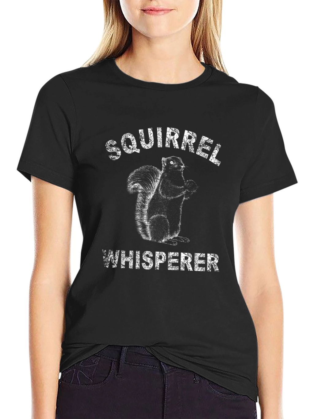 Squirrel Whisperer Black Graphic T-Shirt