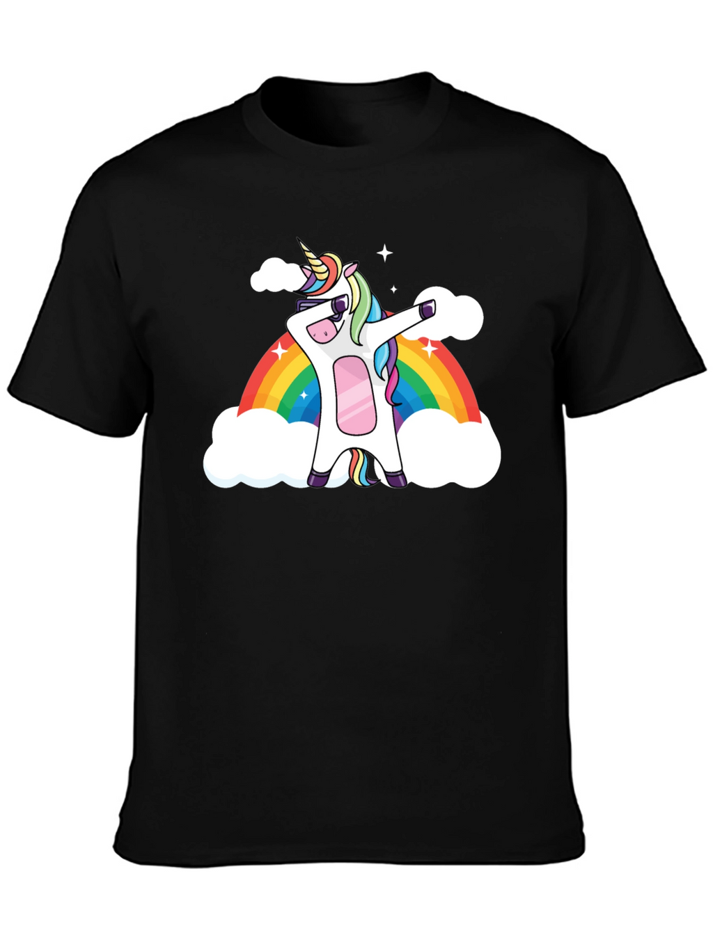 Dabbing Unicorn Rainbow Graphic Tee