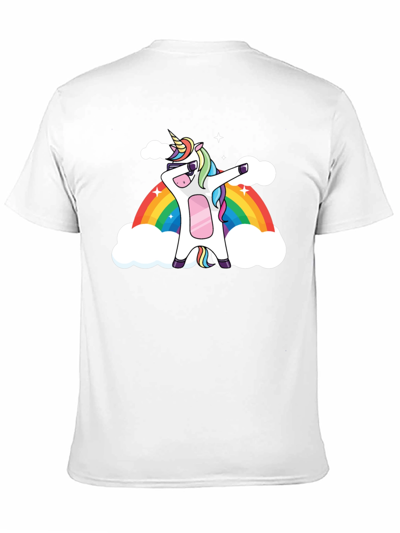 Dabbing Unicorn Rainbow Graphic Tee