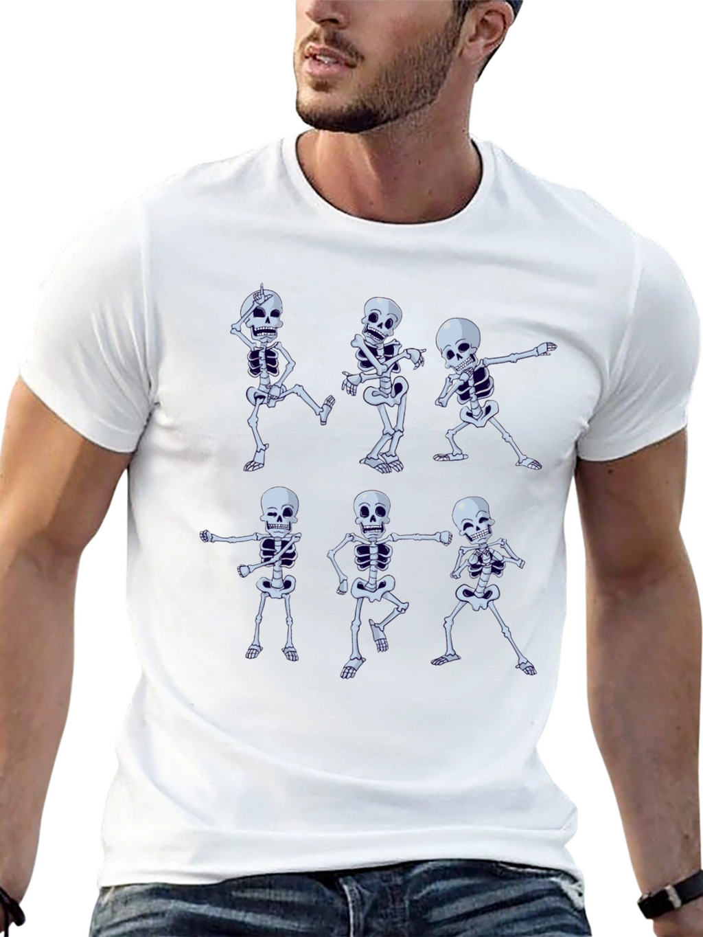 Dancing Skeleton T-Shirt - Halloween Graphic Tee