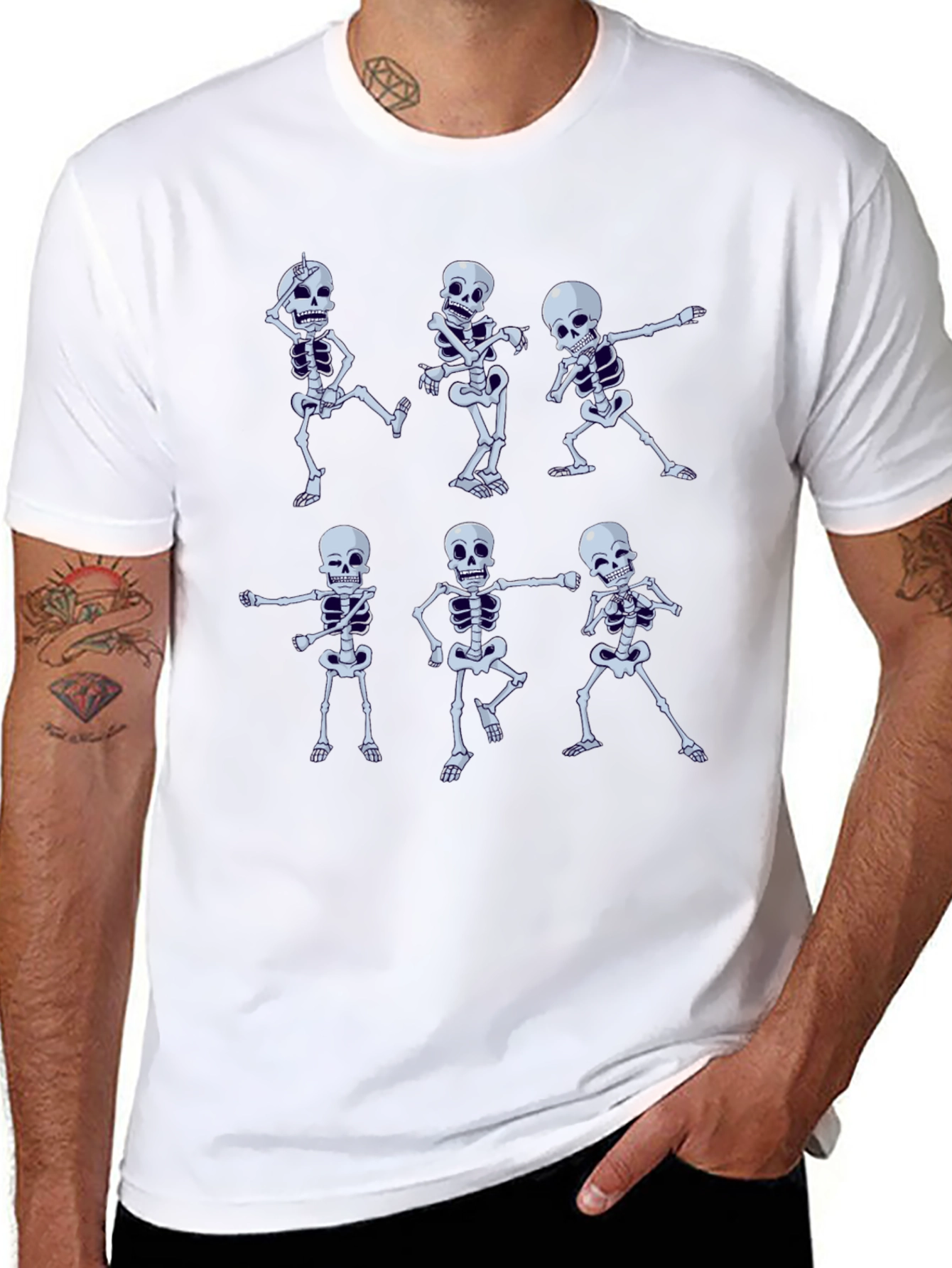 Dancing Skeleton T-Shirt - Halloween Graphic Tee