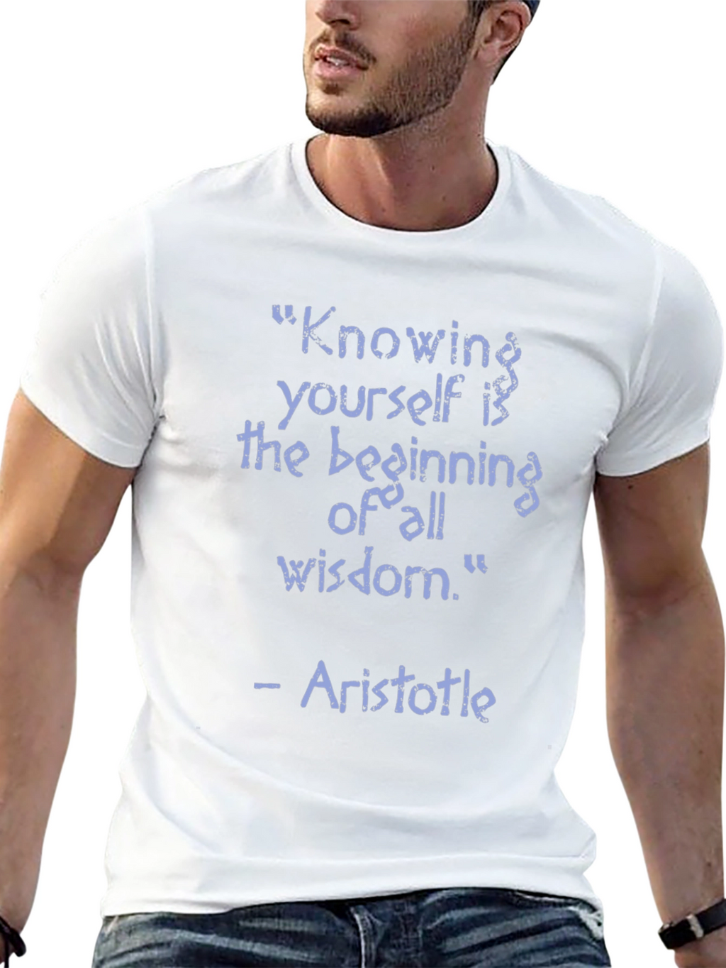 Aristotle Wisdom Quote T-Shirt - Knowing Yourself