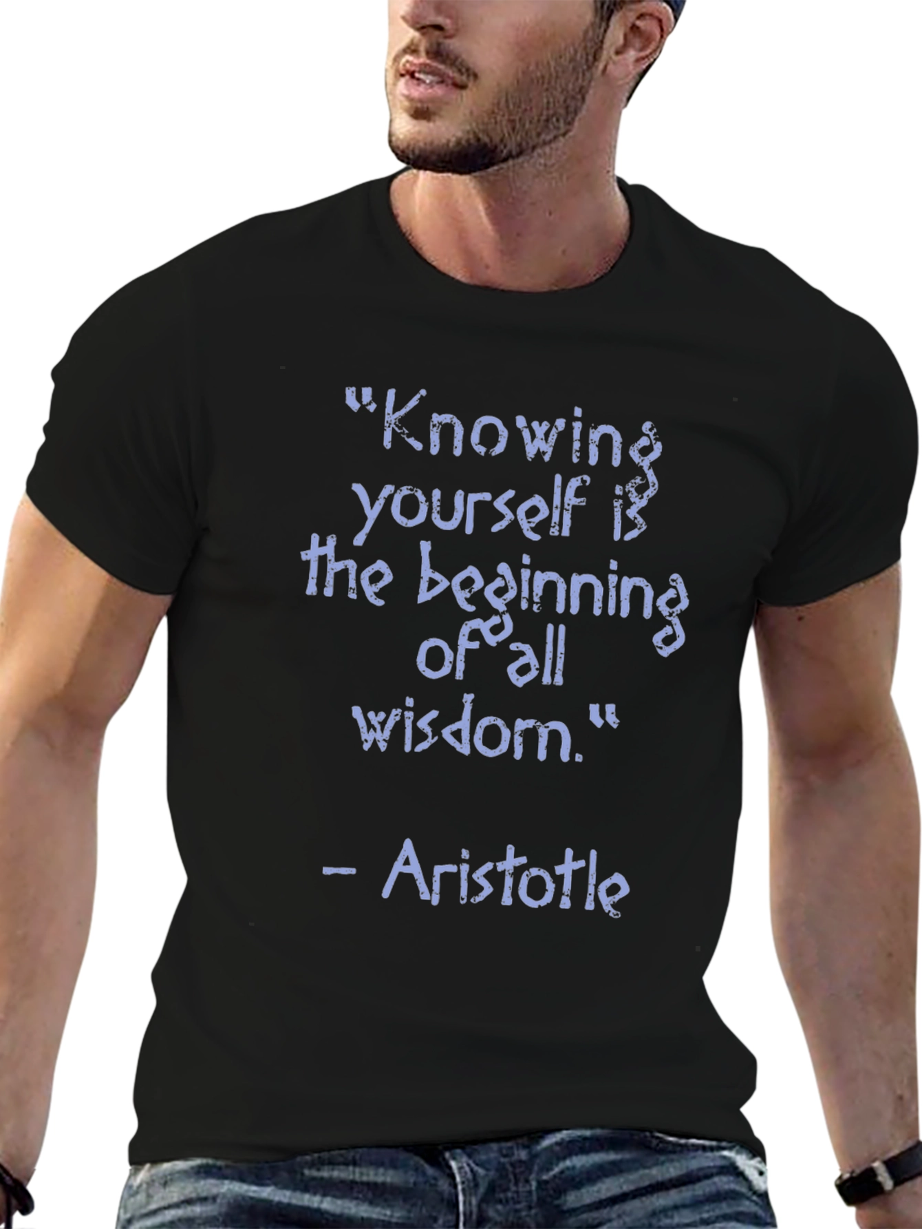 Aristotle Wisdom Quote T-Shirt - Knowing Yourself