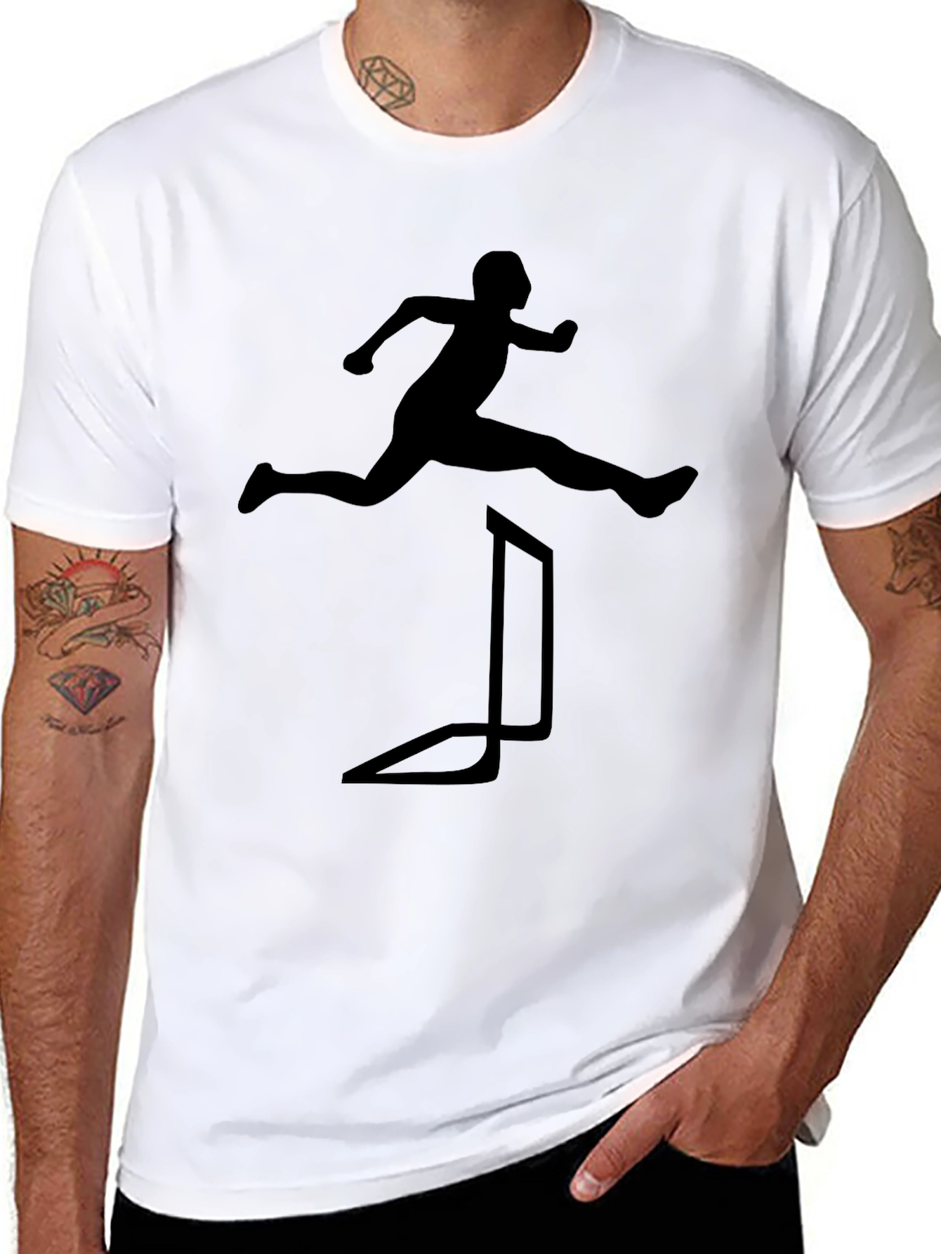 Hurdle Jumper Graphic Tee - Athletic Style