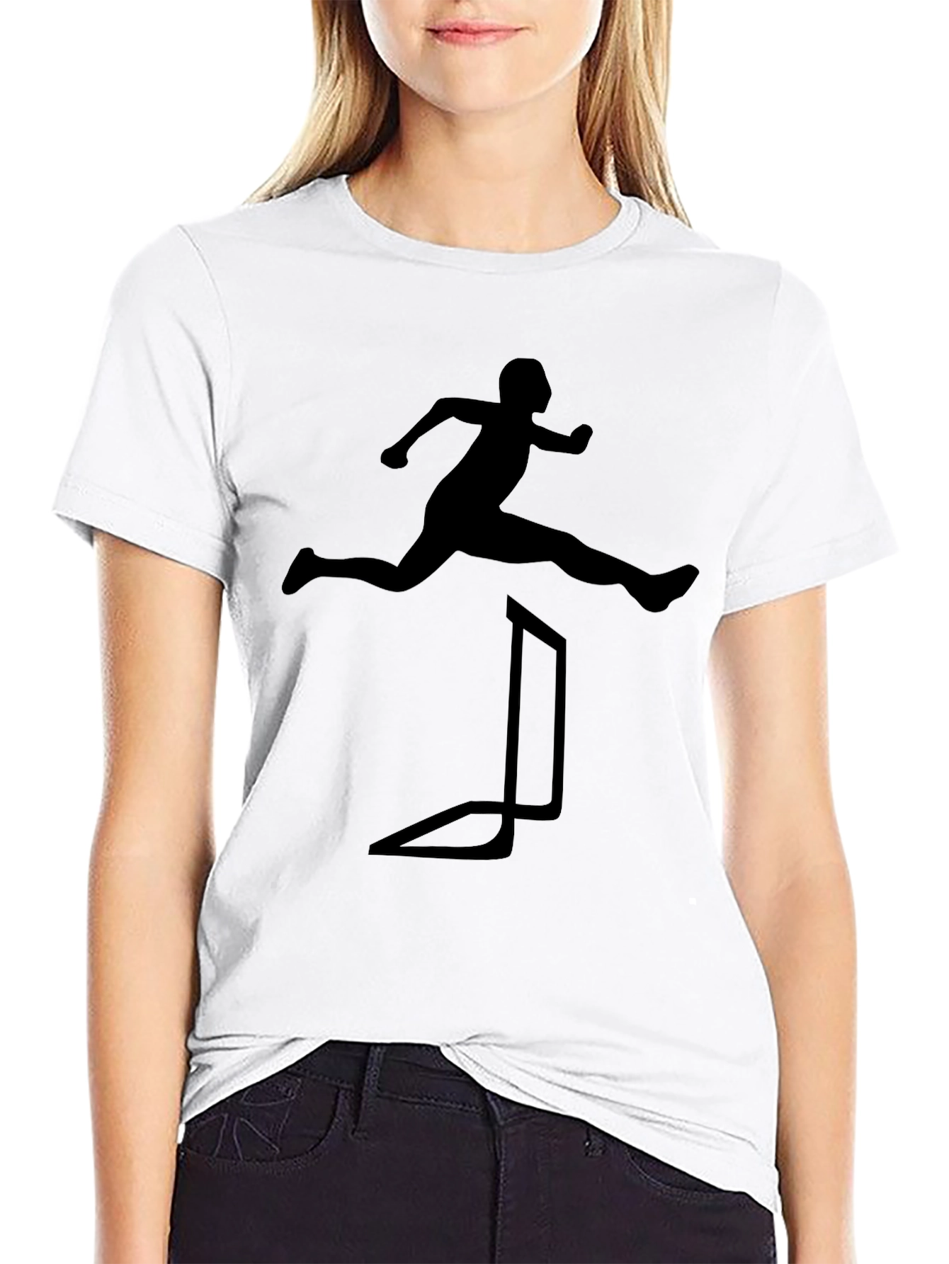 Hurdle Jumper Graphic Tee - Athletic Style