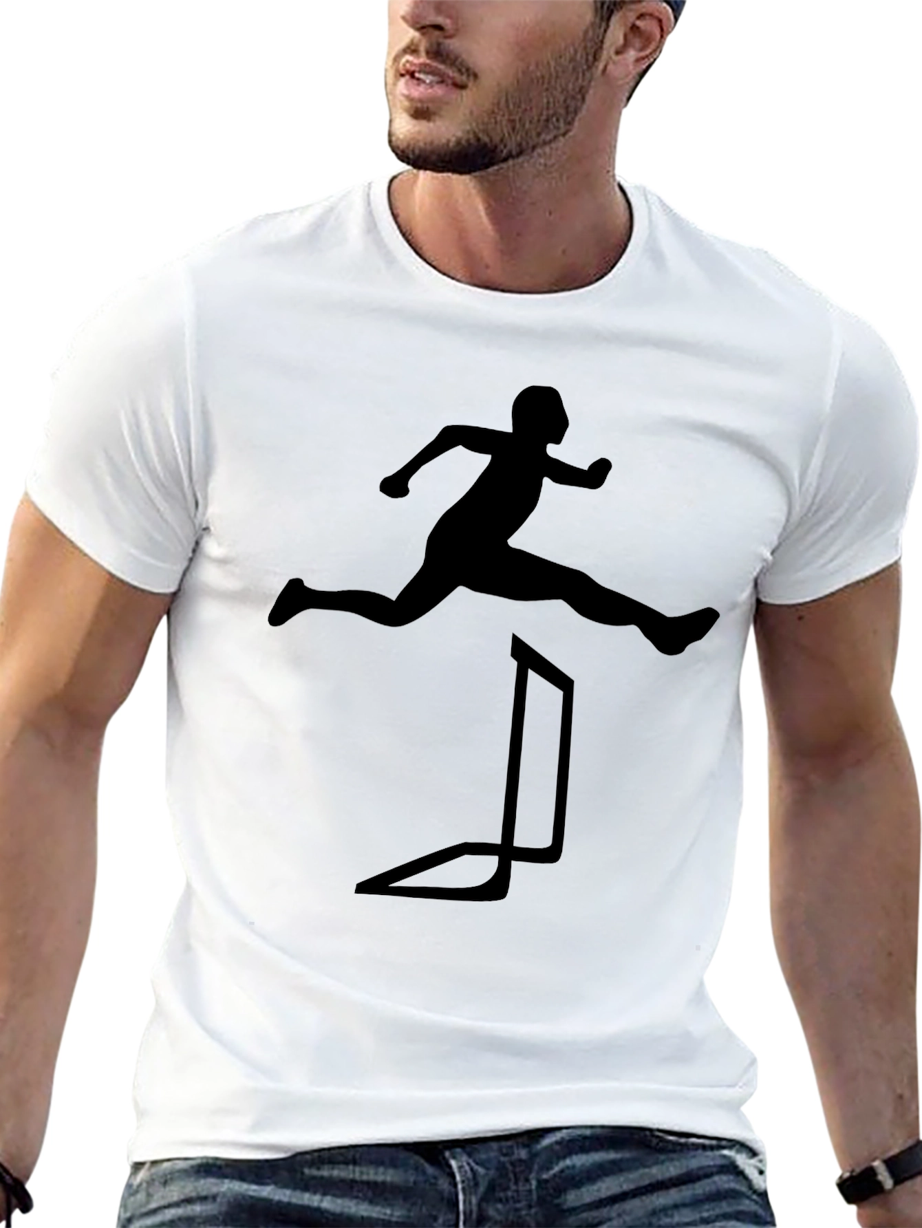 Hurdle Jumper Graphic Tee - Athletic Style