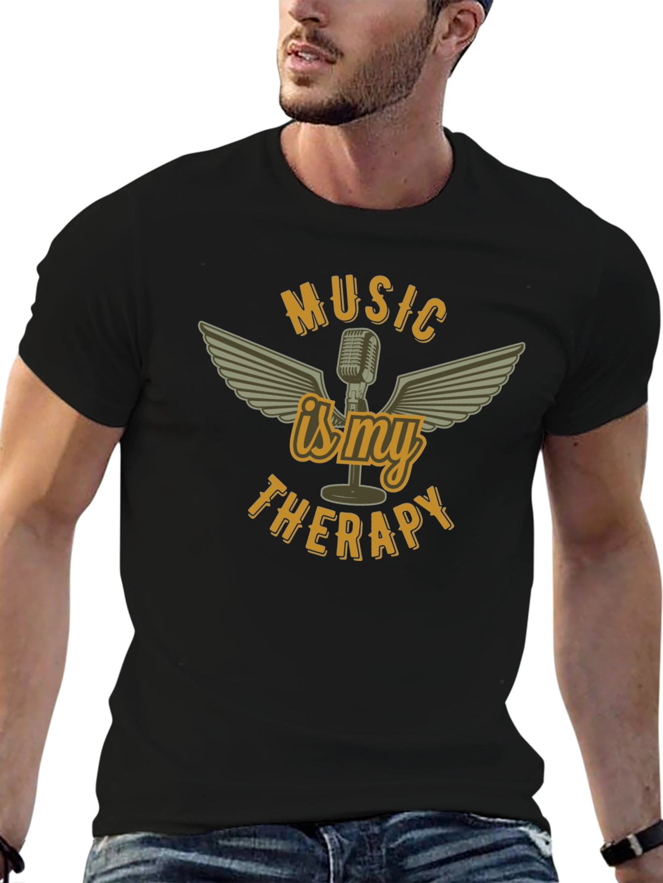 Music Is My Therapy Graphic T-Shirt