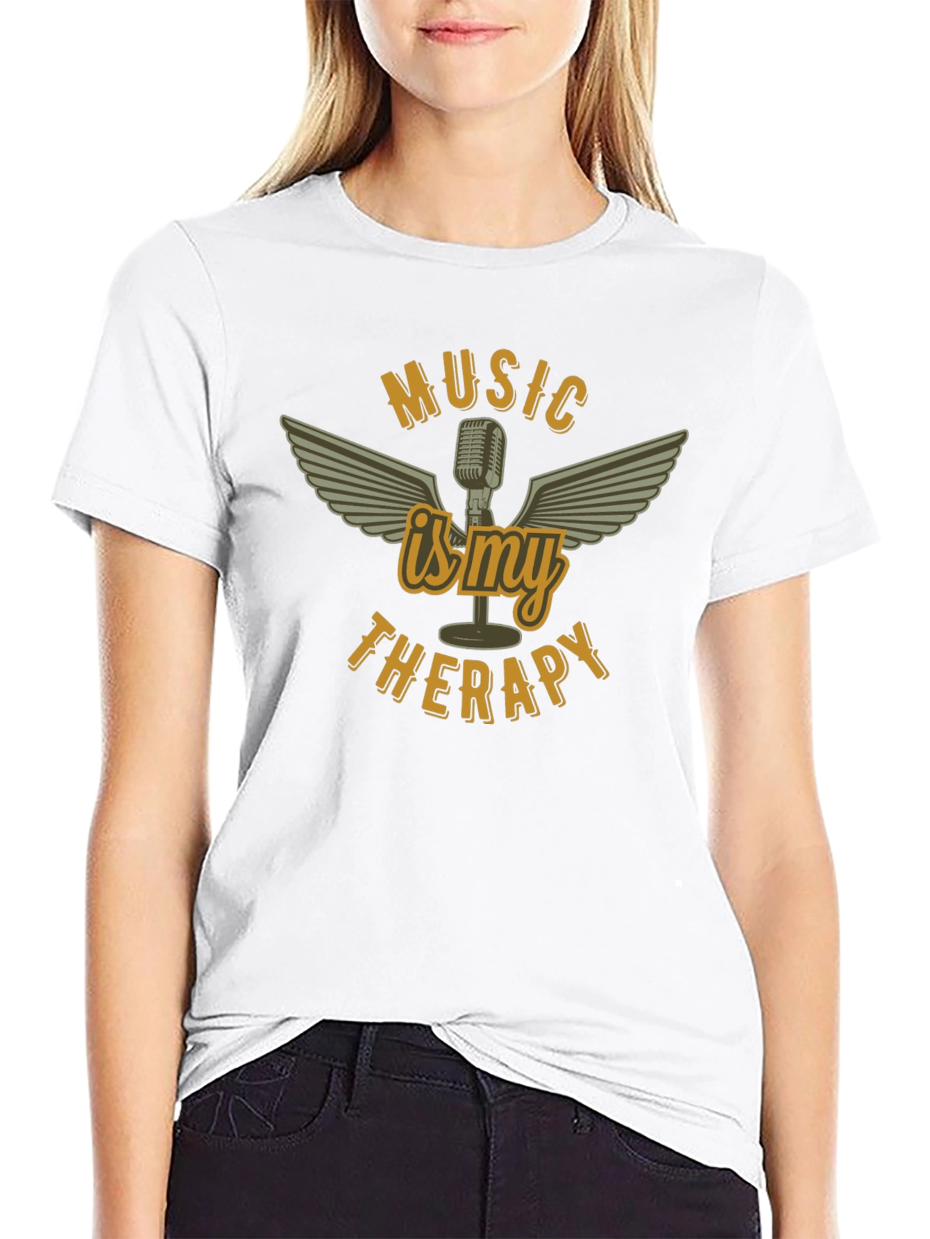 Music Is My Therapy Graphic T-Shirt