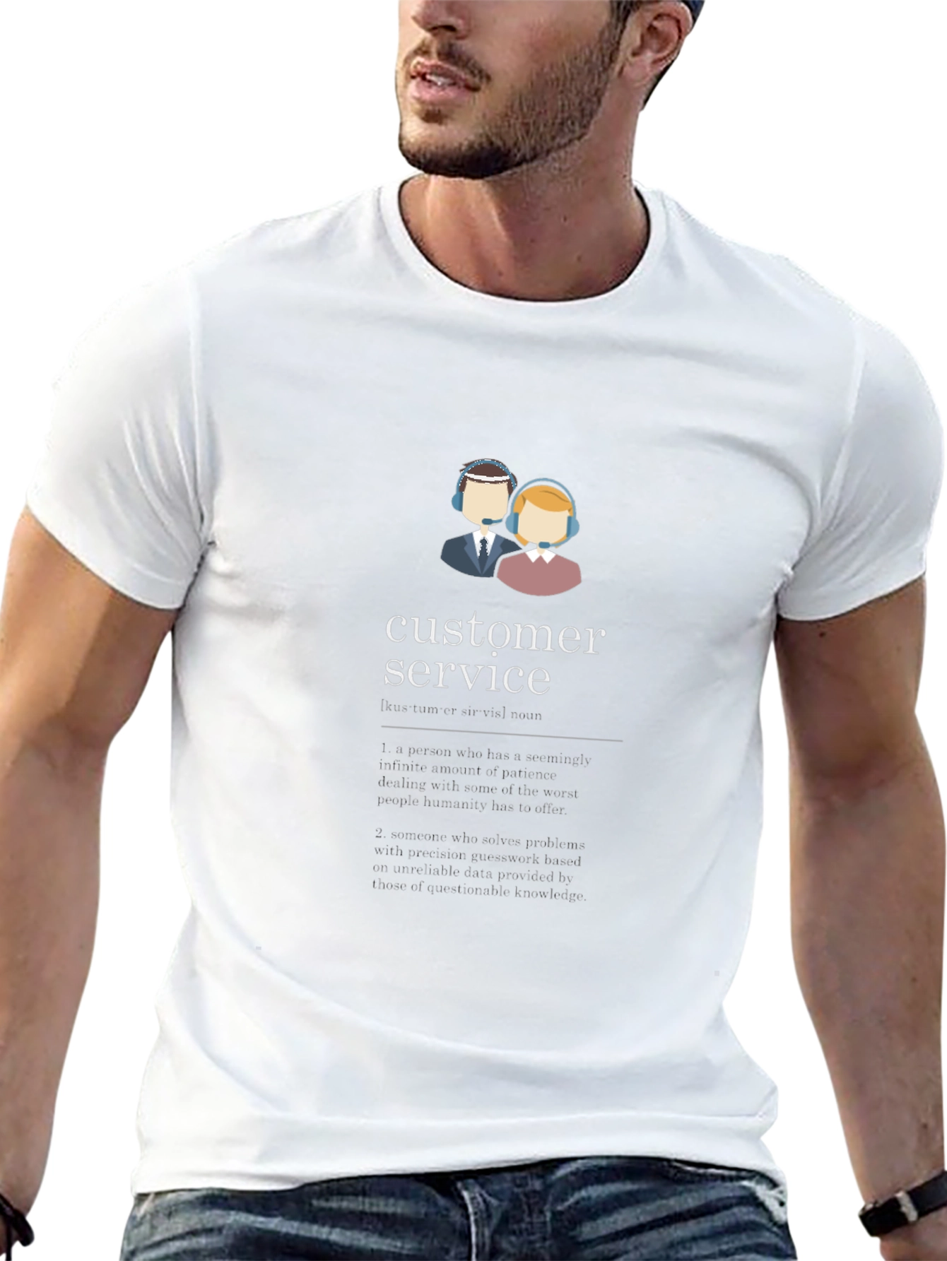 Customer Service Graphic T-Shirt