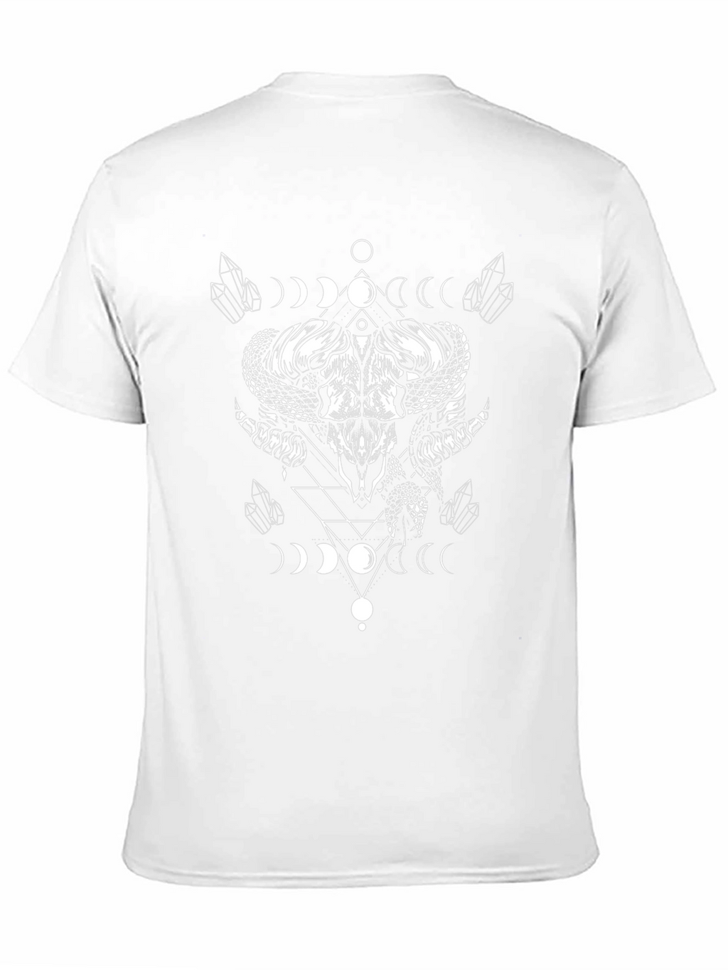 Occult Ram Skull Graphic Tee - Black Cotton T-Shirt