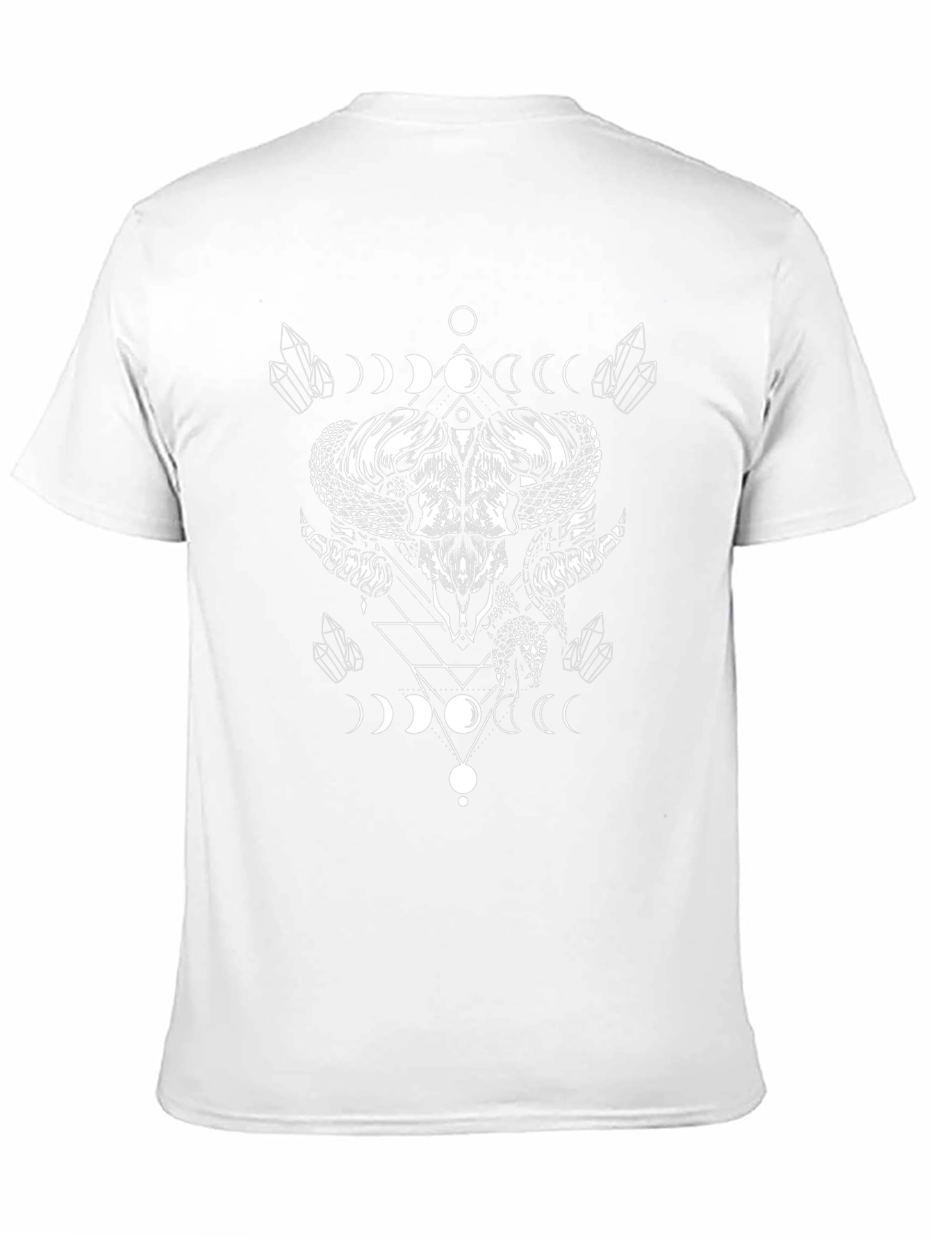 Occult Ram Skull Graphic Tee - Black Cotton T-Shirt