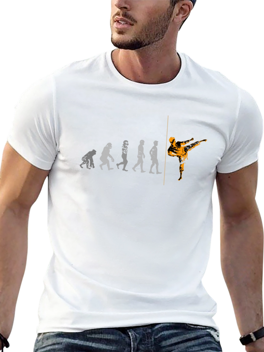 Evolution of Kick T-Shirt - Black Martial Arts Tee