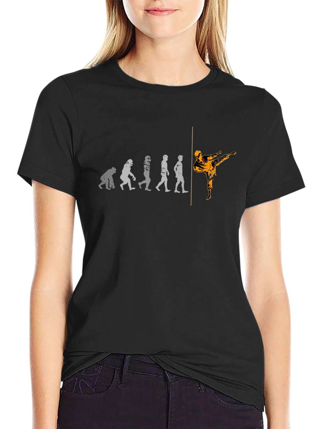 Evolution of Kick T-Shirt - Black Martial Arts Tee