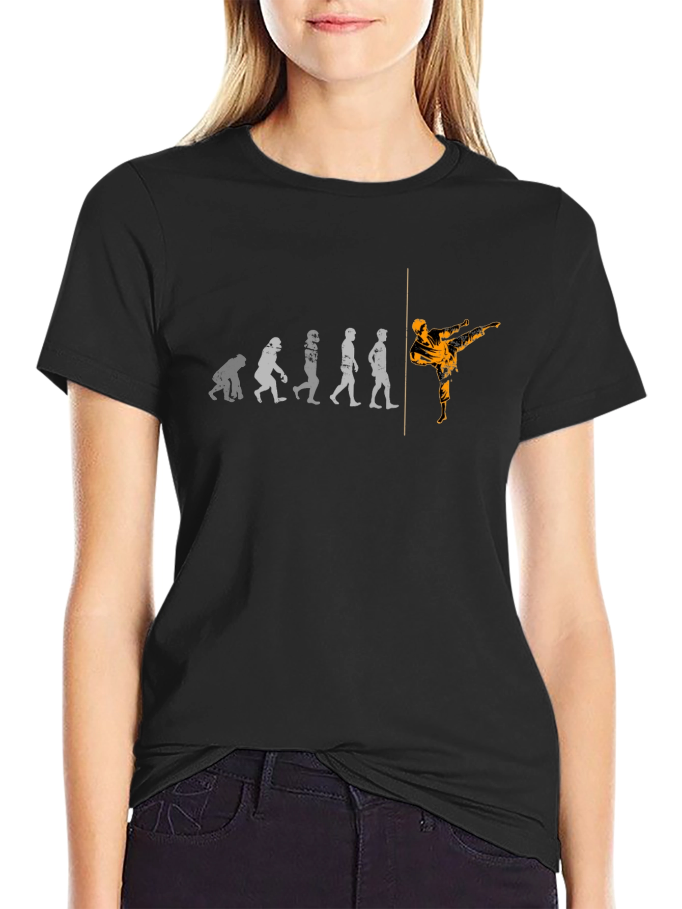 Evolution of Kick T-Shirt - Black Martial Arts Tee