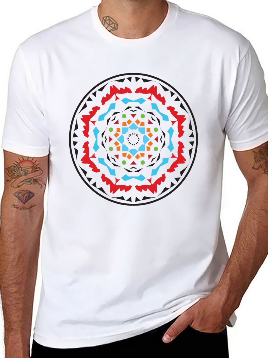 Geometric Mandala T-Shirt - Bold Graphic Tee