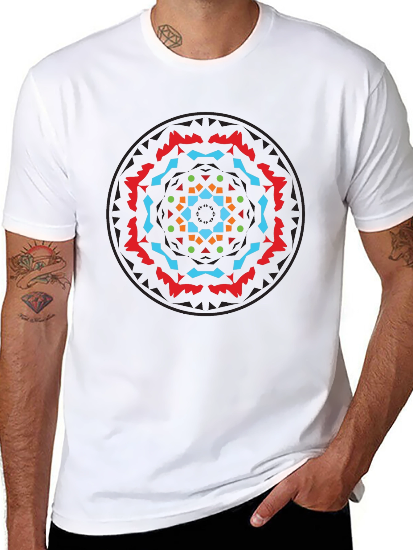 Geometric Mandala T-Shirt - Bold Graphic Tee