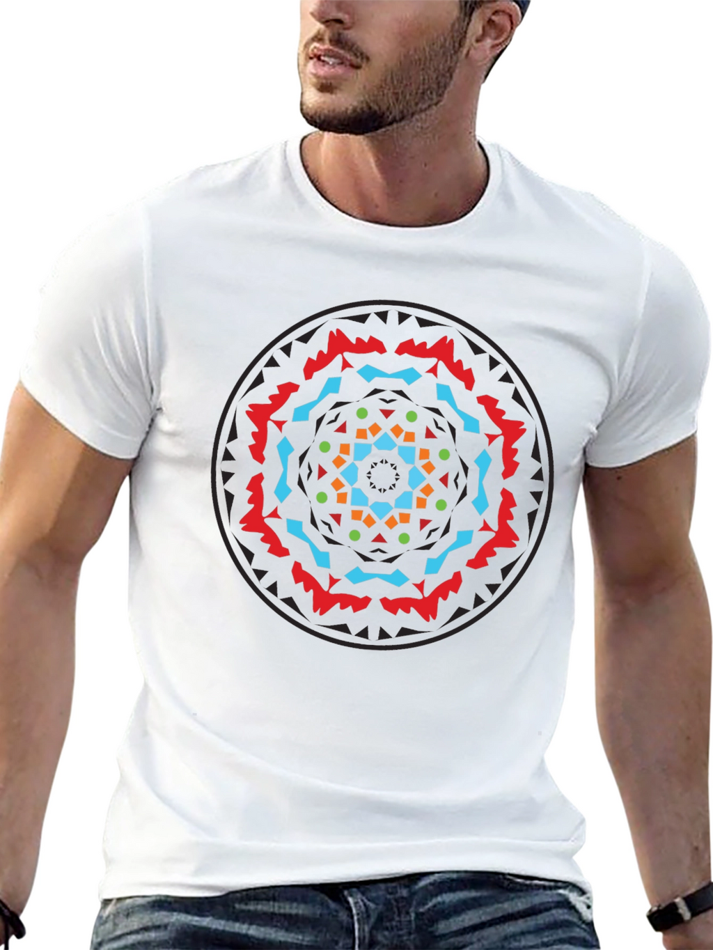 Geometric Mandala T-Shirt - Bold Graphic Tee