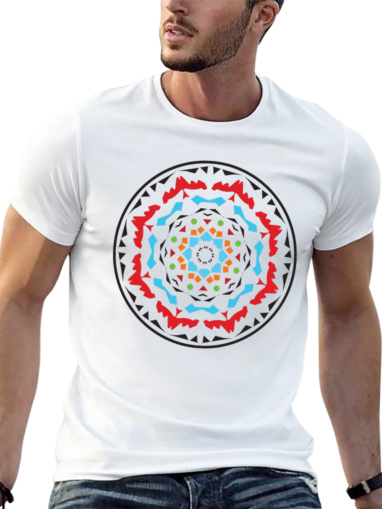 Geometric Mandala T-Shirt - Bold Graphic Tee
