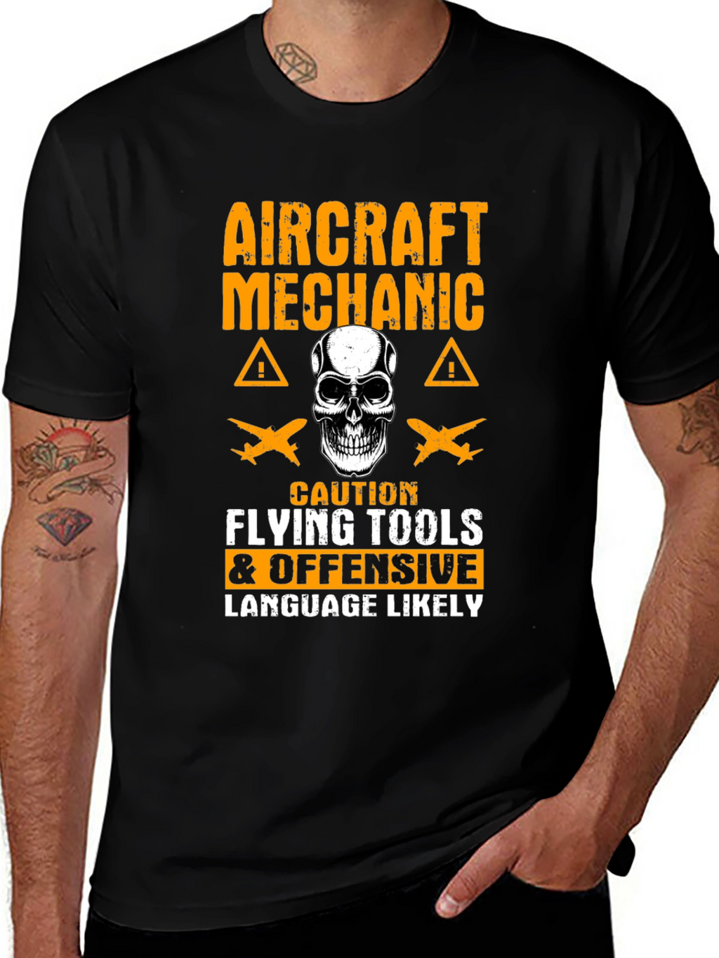 Aircraft Mechanic Caution T-Shirt