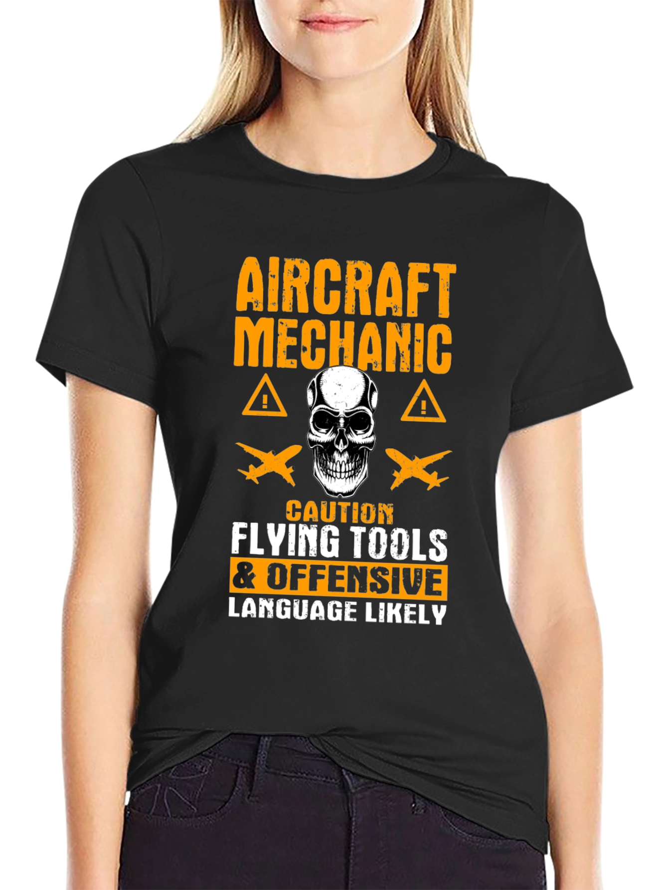 Aircraft Mechanic Caution T-Shirt