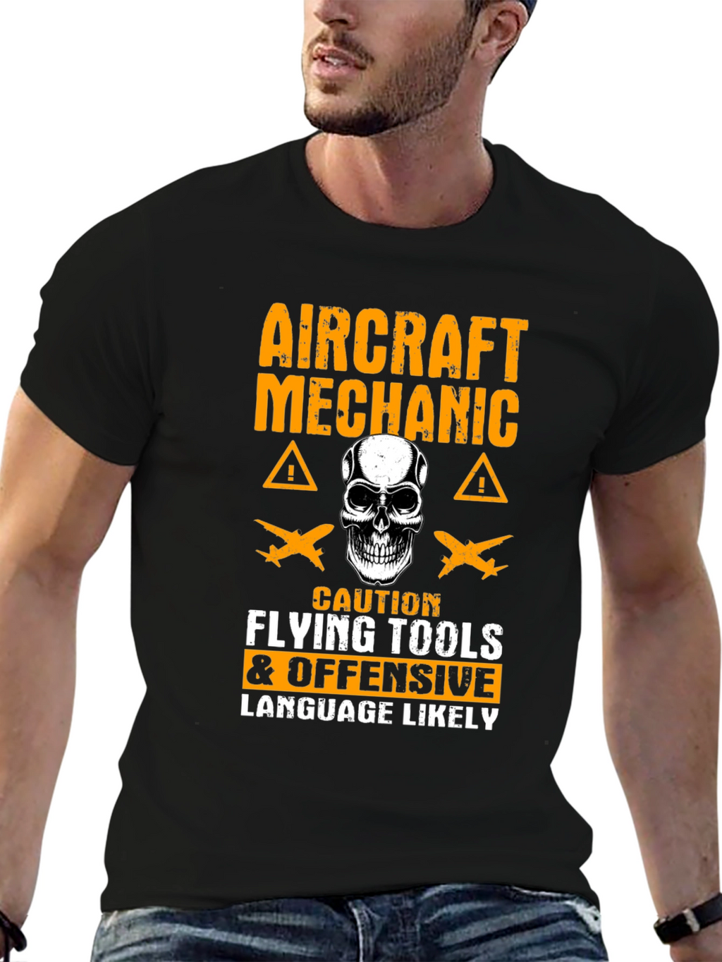 Aircraft Mechanic Caution T-Shirt