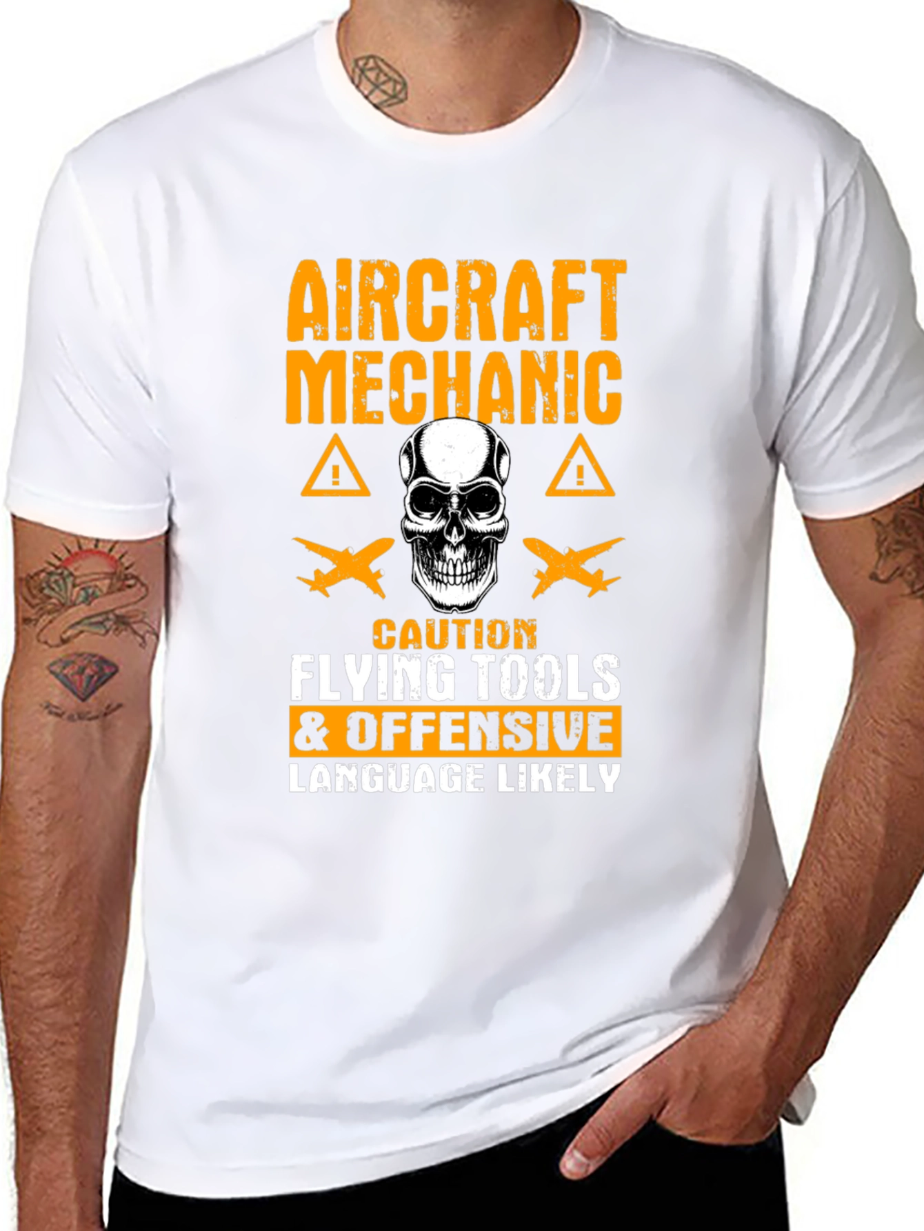 Aircraft Mechanic Caution T-Shirt