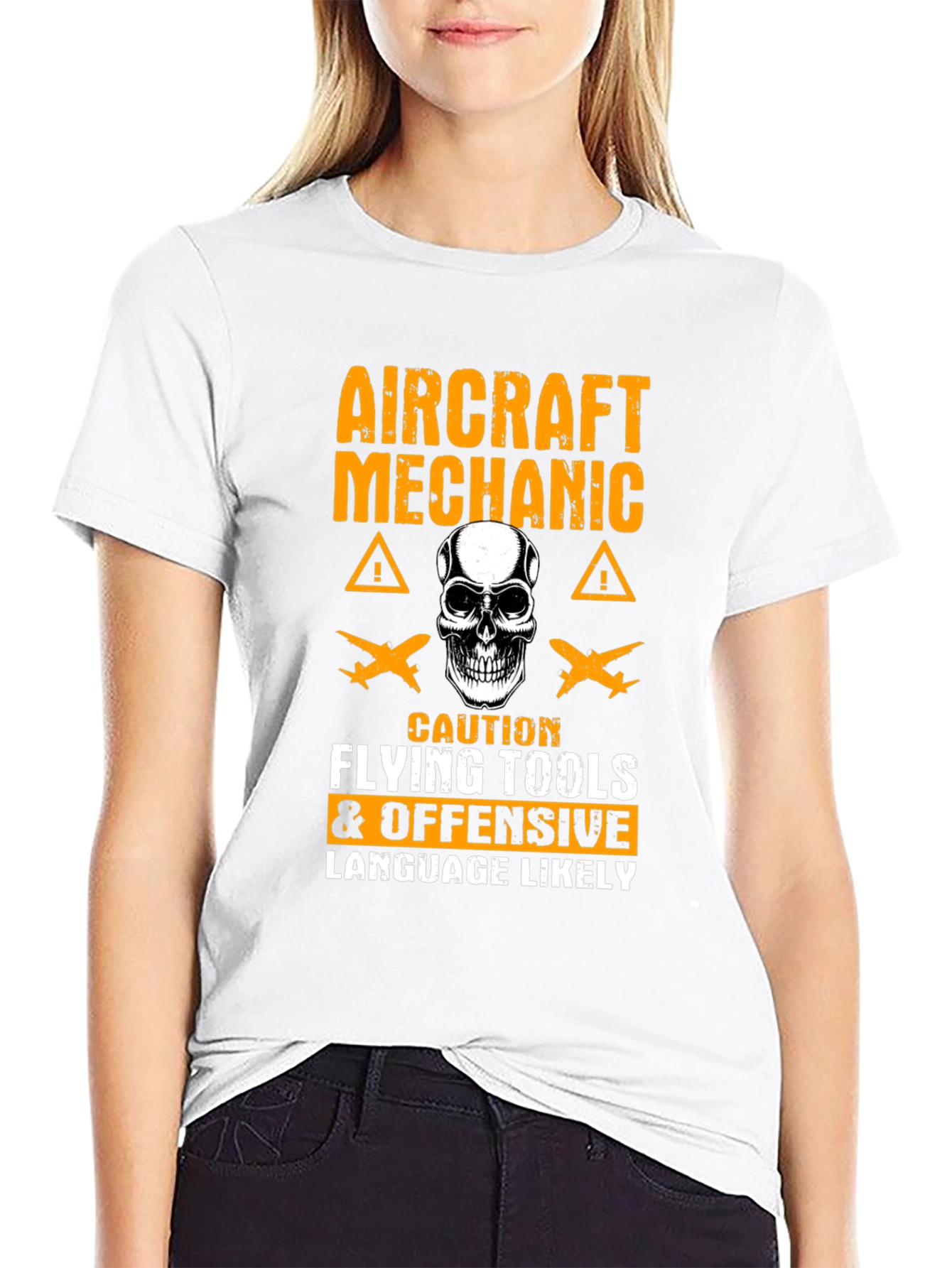 Aircraft Mechanic Caution T-Shirt