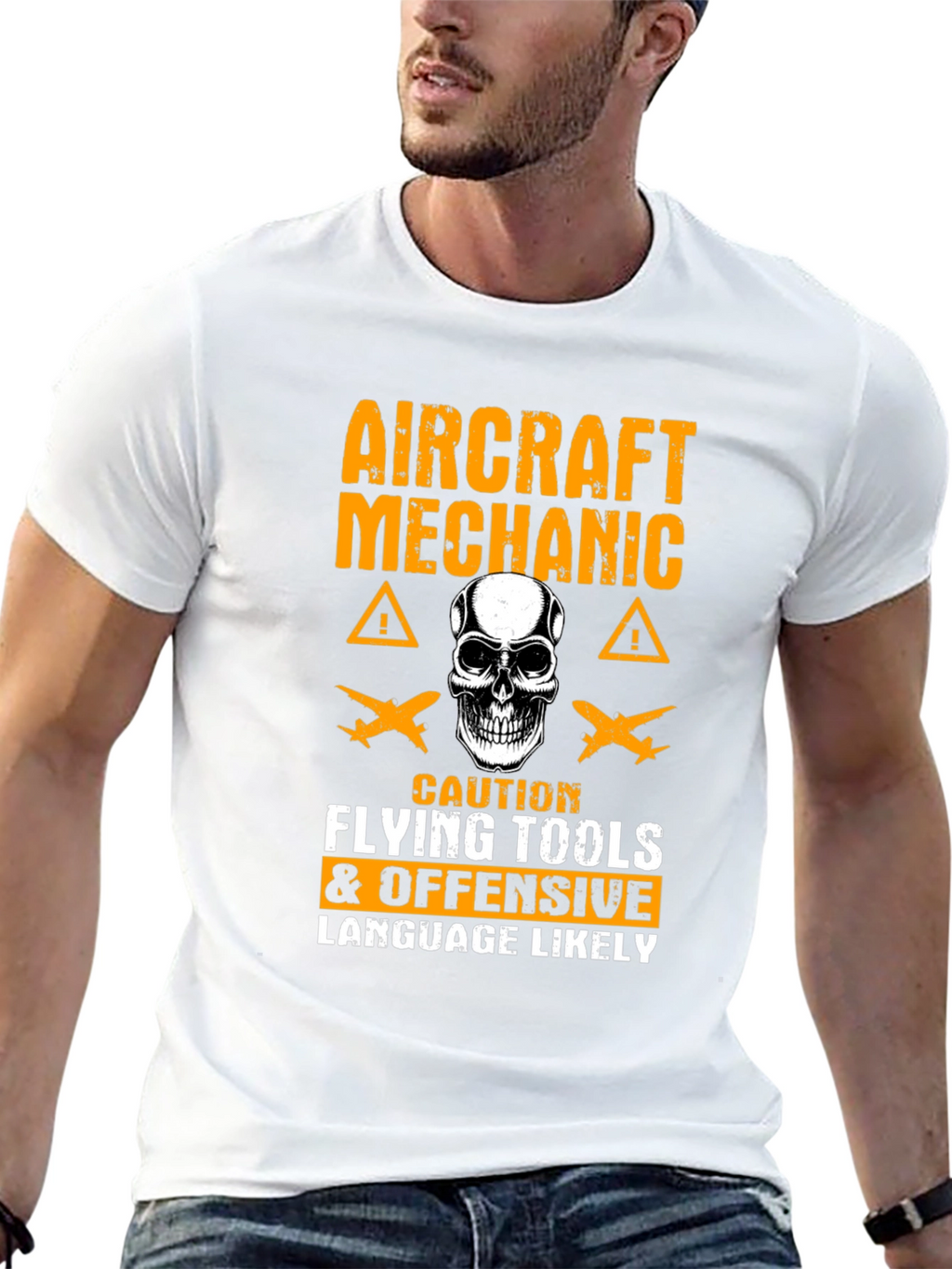 Aircraft Mechanic Caution T-Shirt