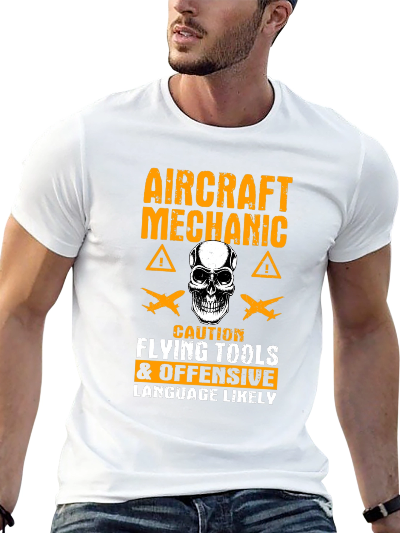 Aircraft Mechanic Caution T-Shirt