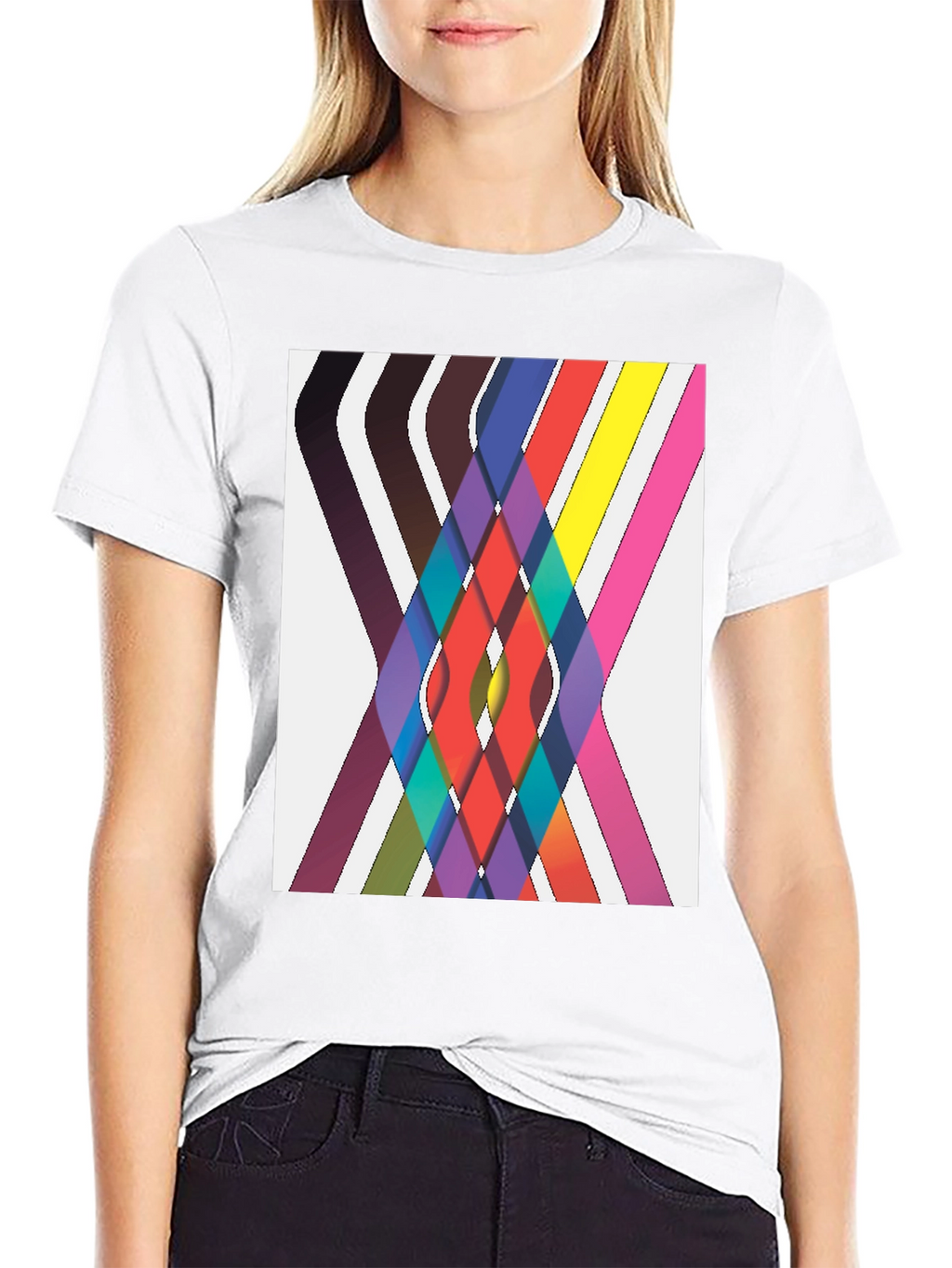 Abstract Geometric Tee - Artistic Comfort