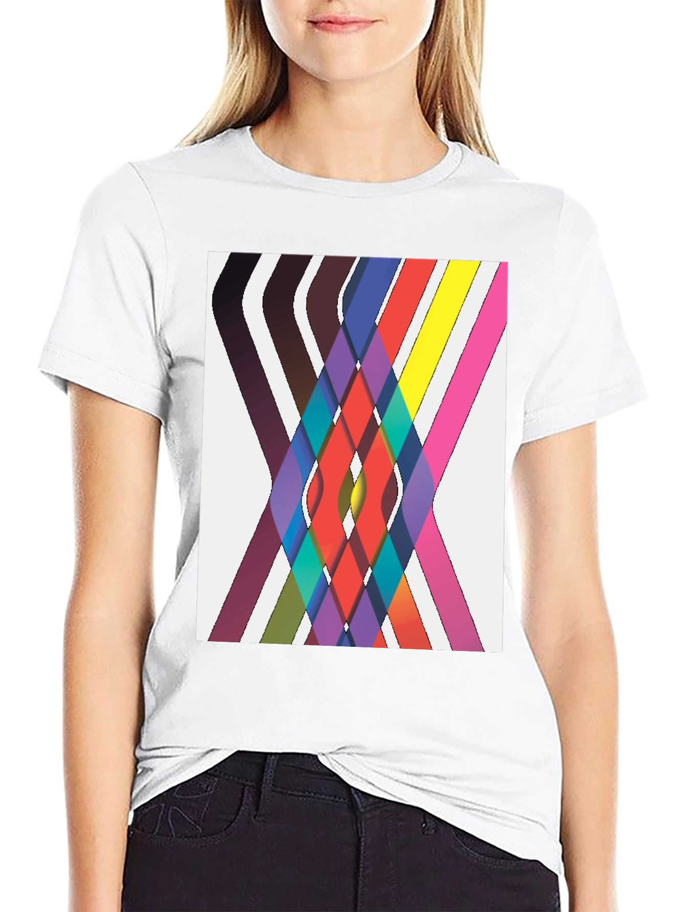 Abstract Geometric Tee - Artistic Comfort