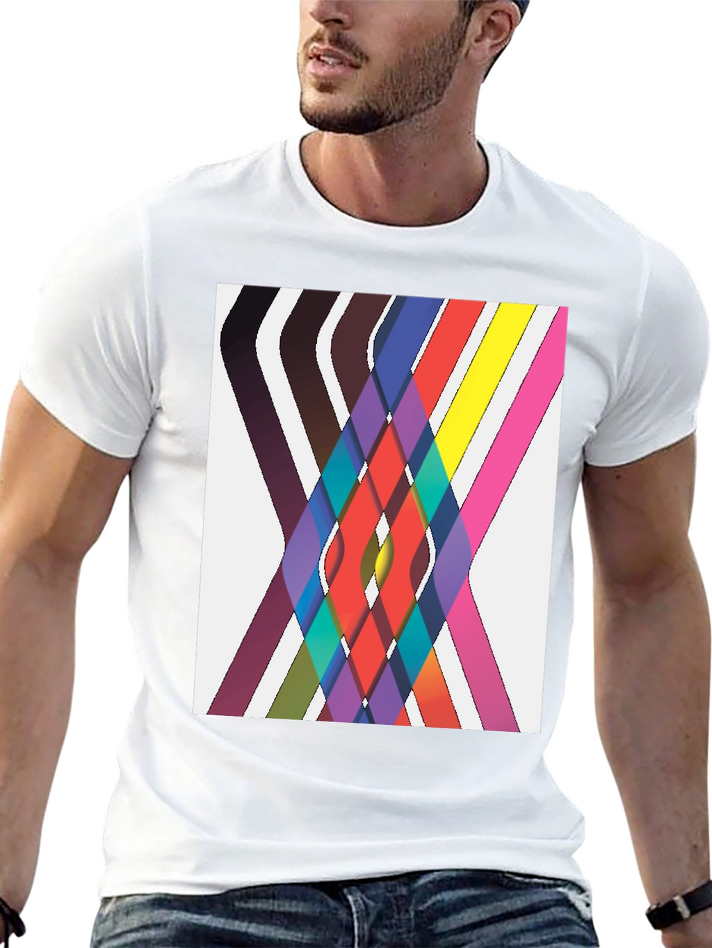 Abstract Geometric Tee - Artistic Comfort