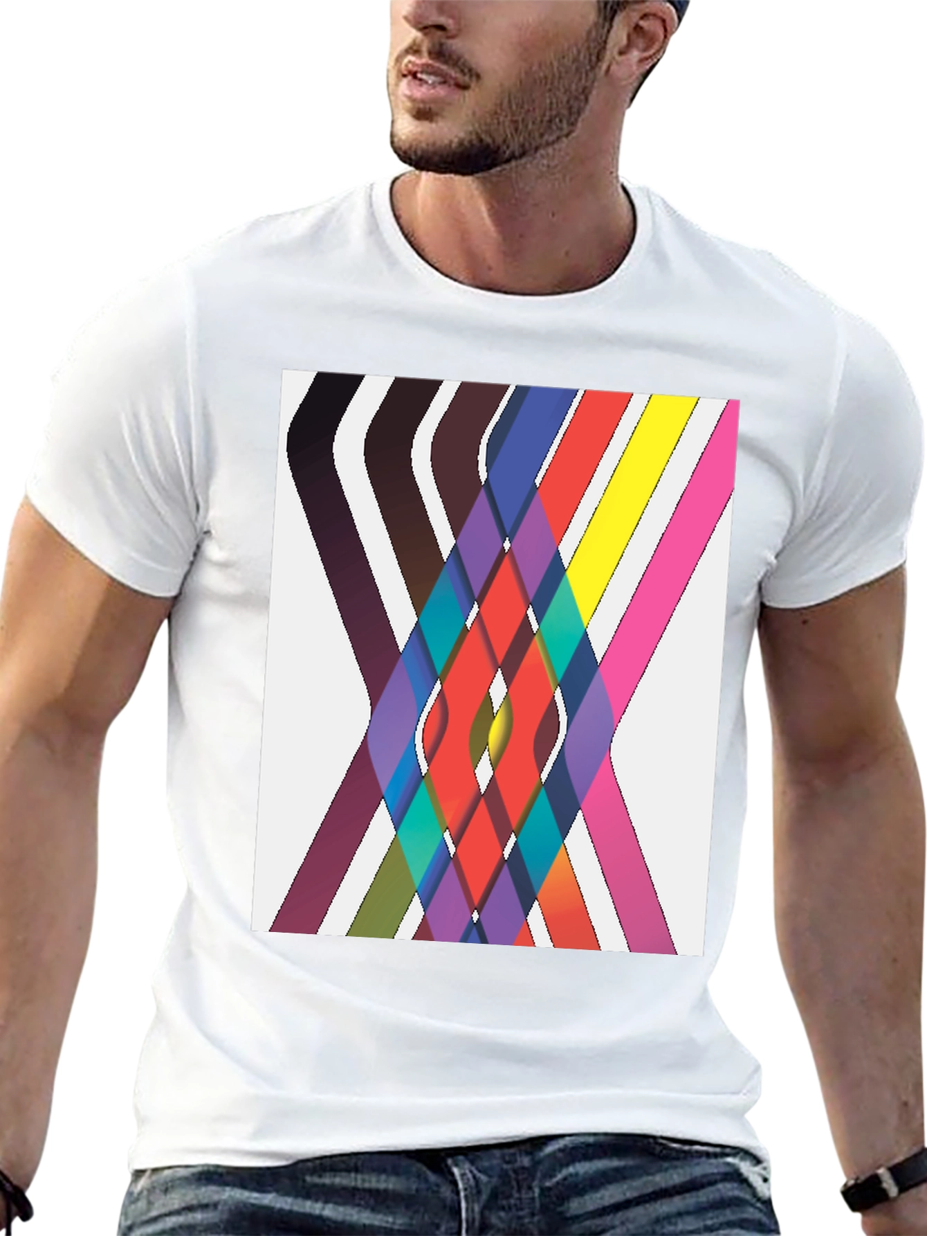 Abstract Geometric Tee - Artistic Comfort
