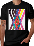 Abstract Geometric Tee - Artistic Comfort