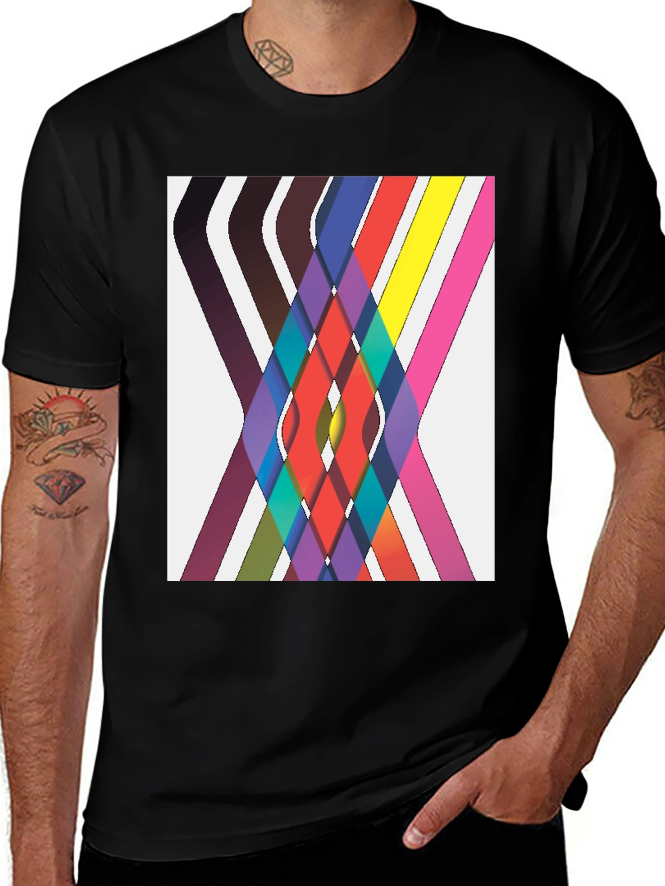 Abstract Geometric Tee - Artistic Comfort