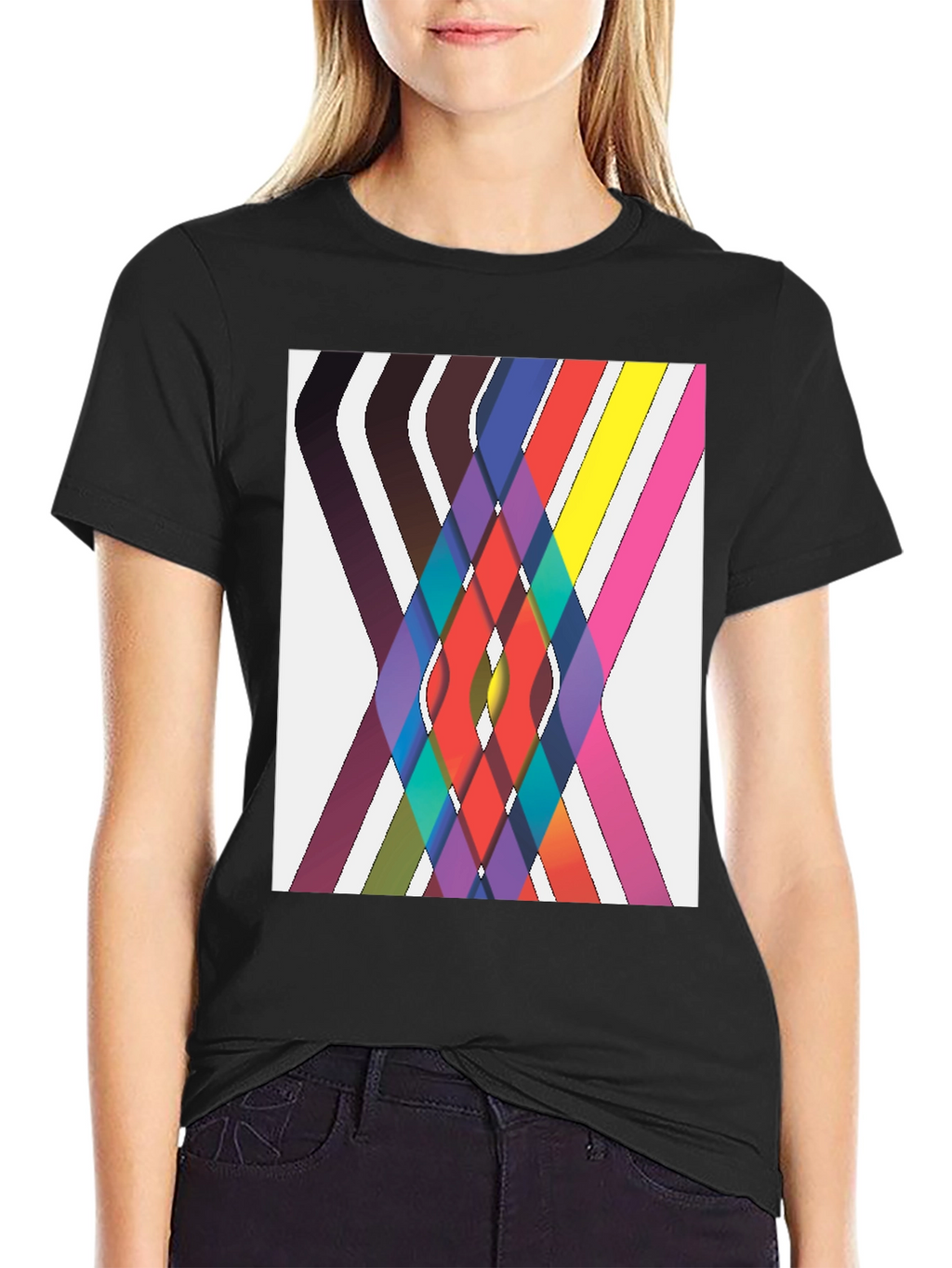 Abstract Geometric Tee - Artistic Comfort
