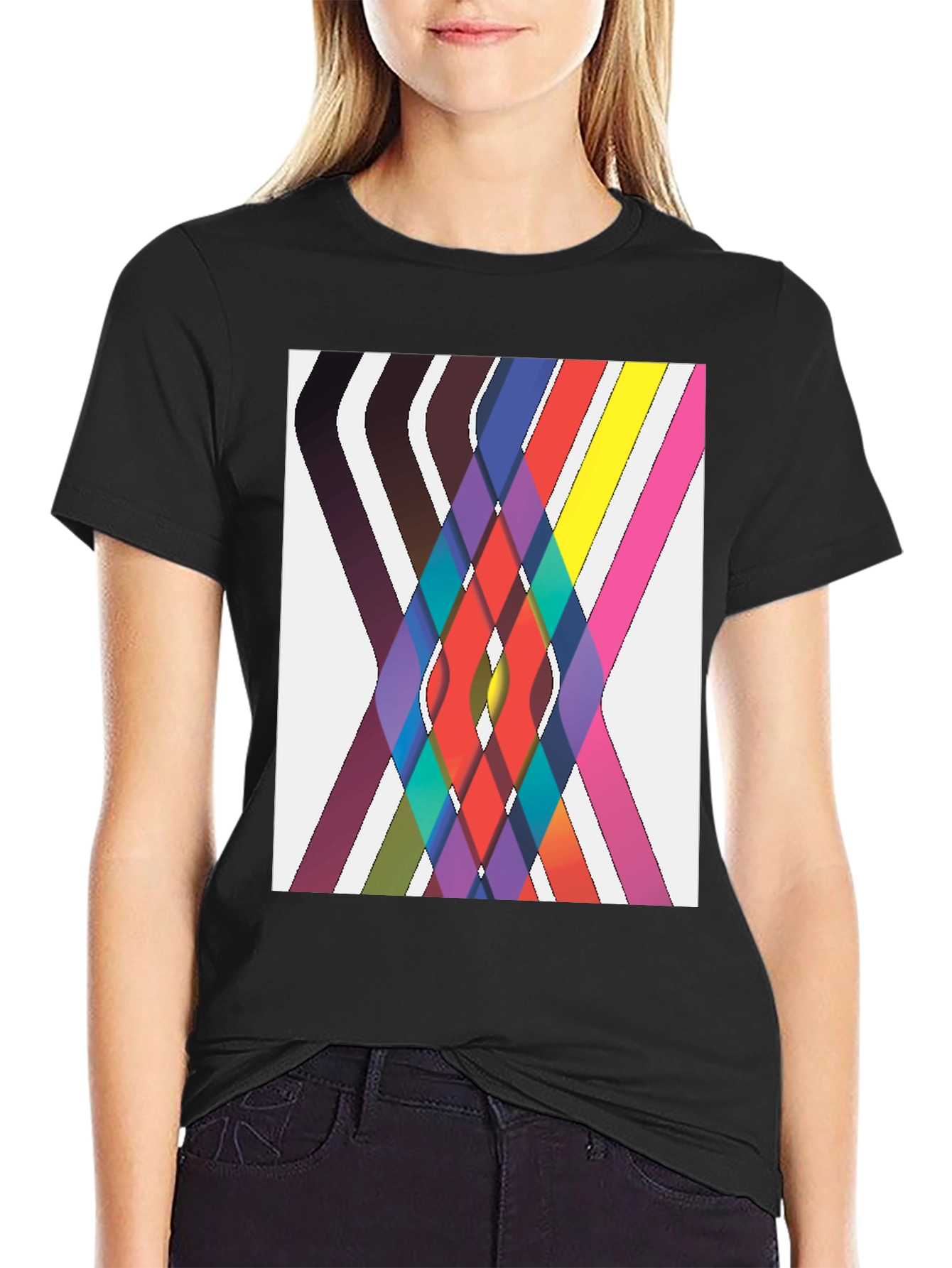 Abstract Geometric Tee - Artistic Comfort