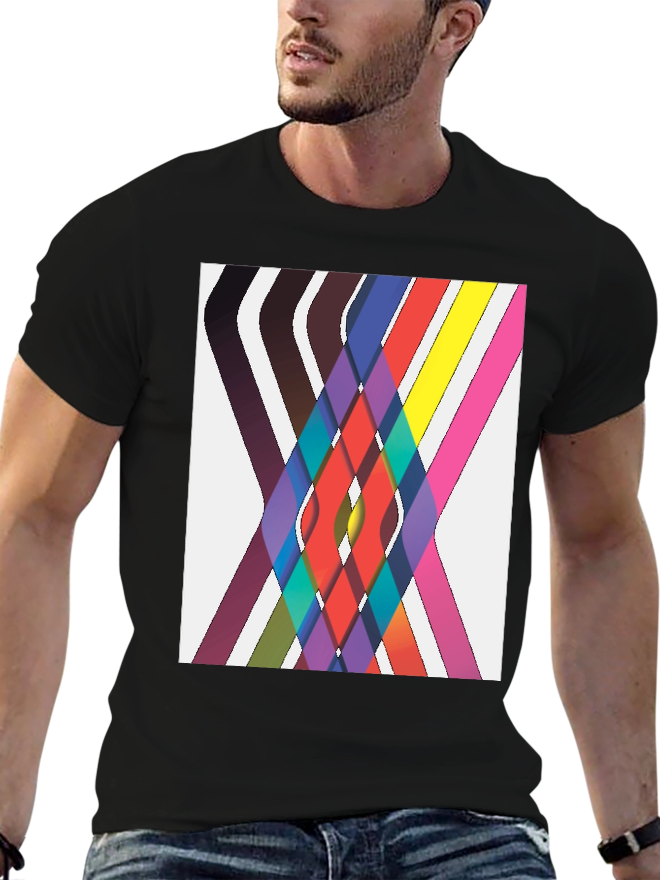 Abstract Geometric Tee - Artistic Comfort