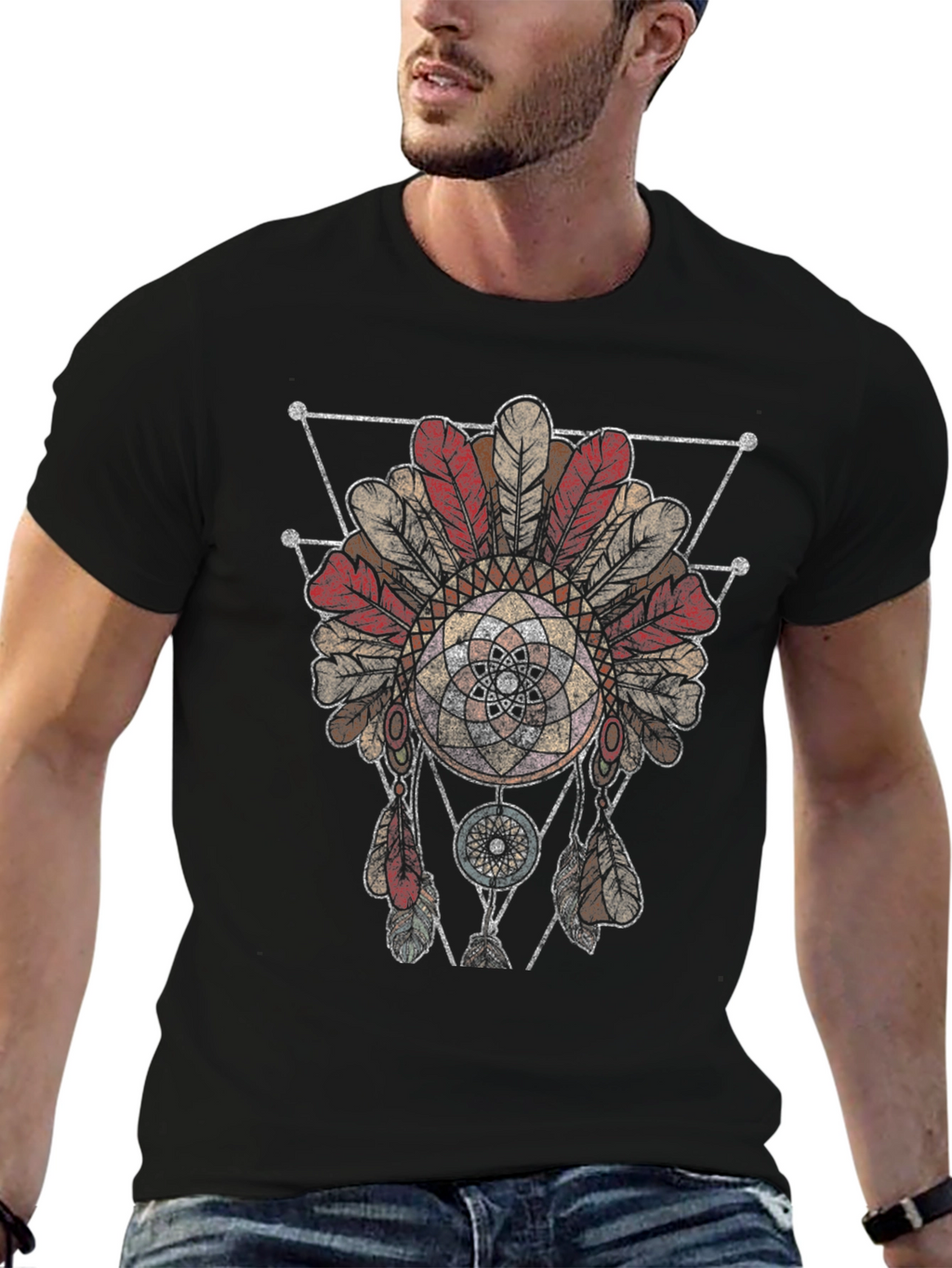 Dreamcatcher Graphic Tee - Native American Style Shirt