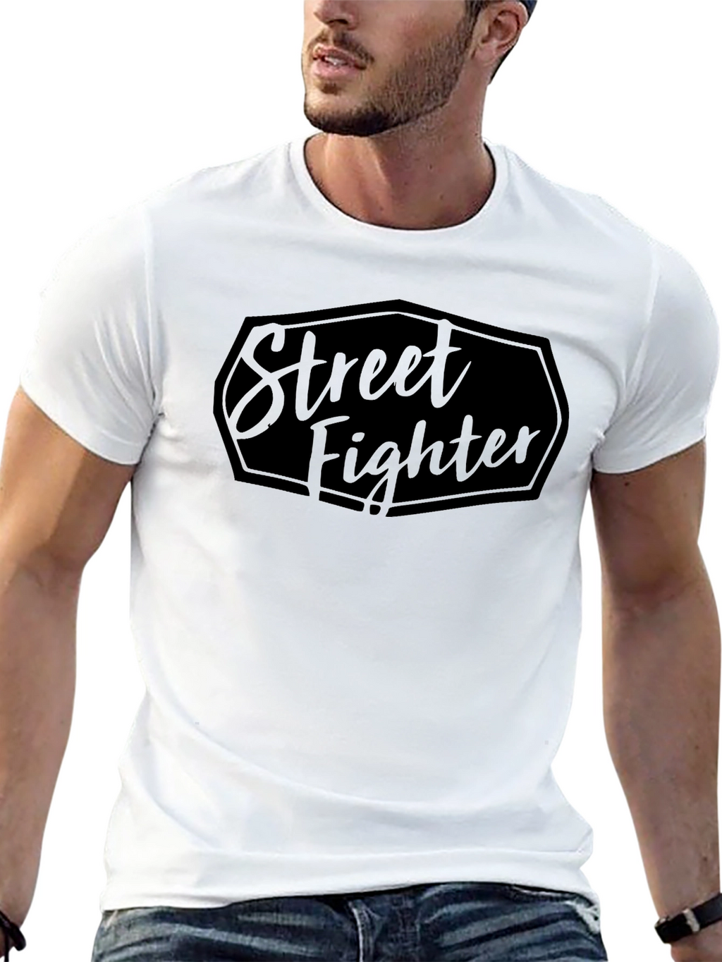 Street Fighter Black Tee - Classic Game Style