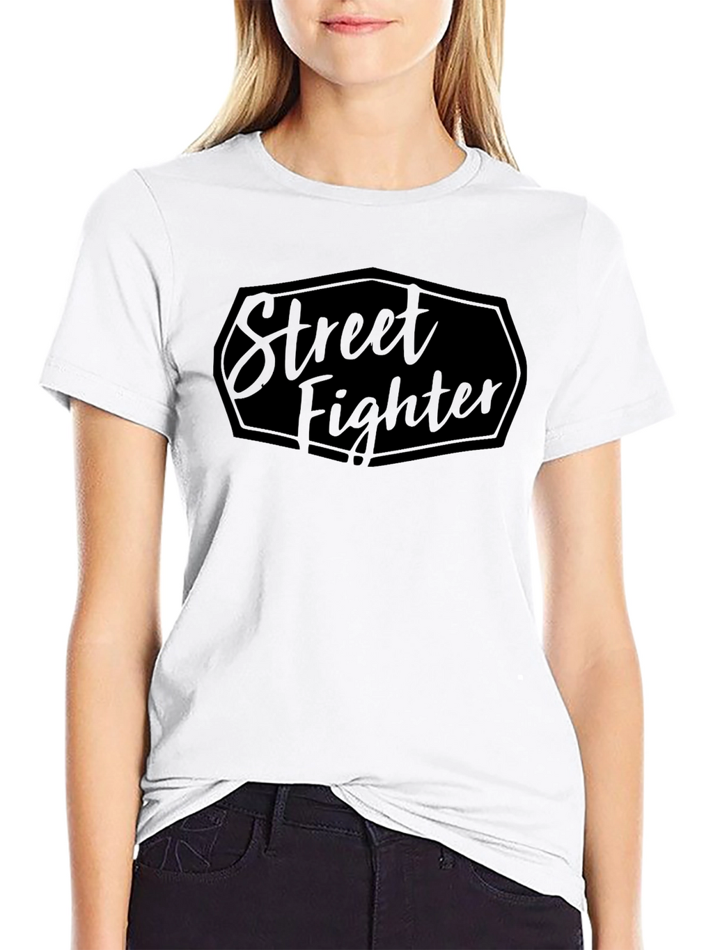 Street Fighter Black Tee - Classic Game Style