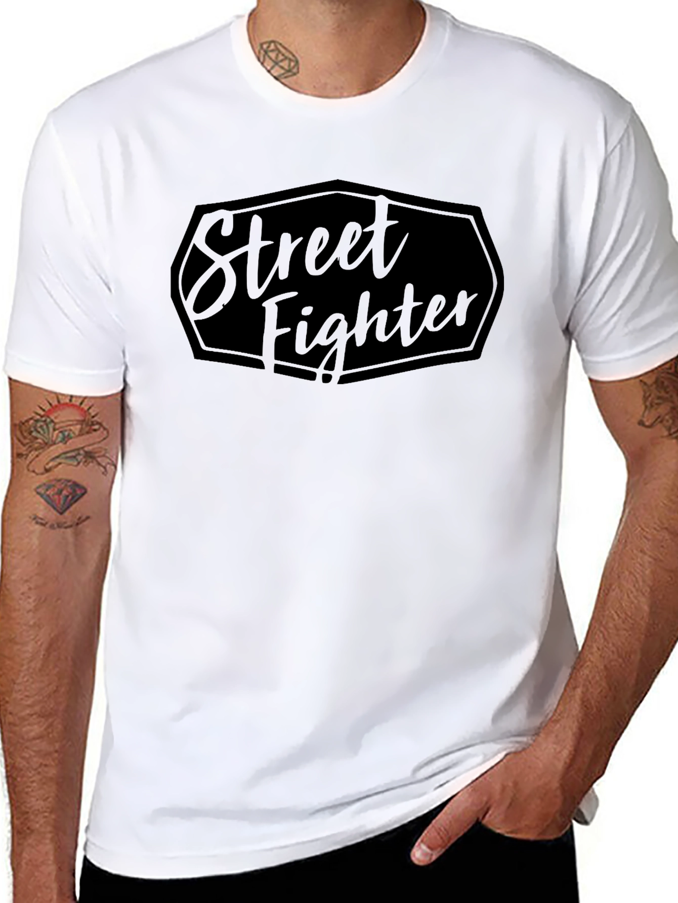 Street Fighter Black Tee - Classic Game Style