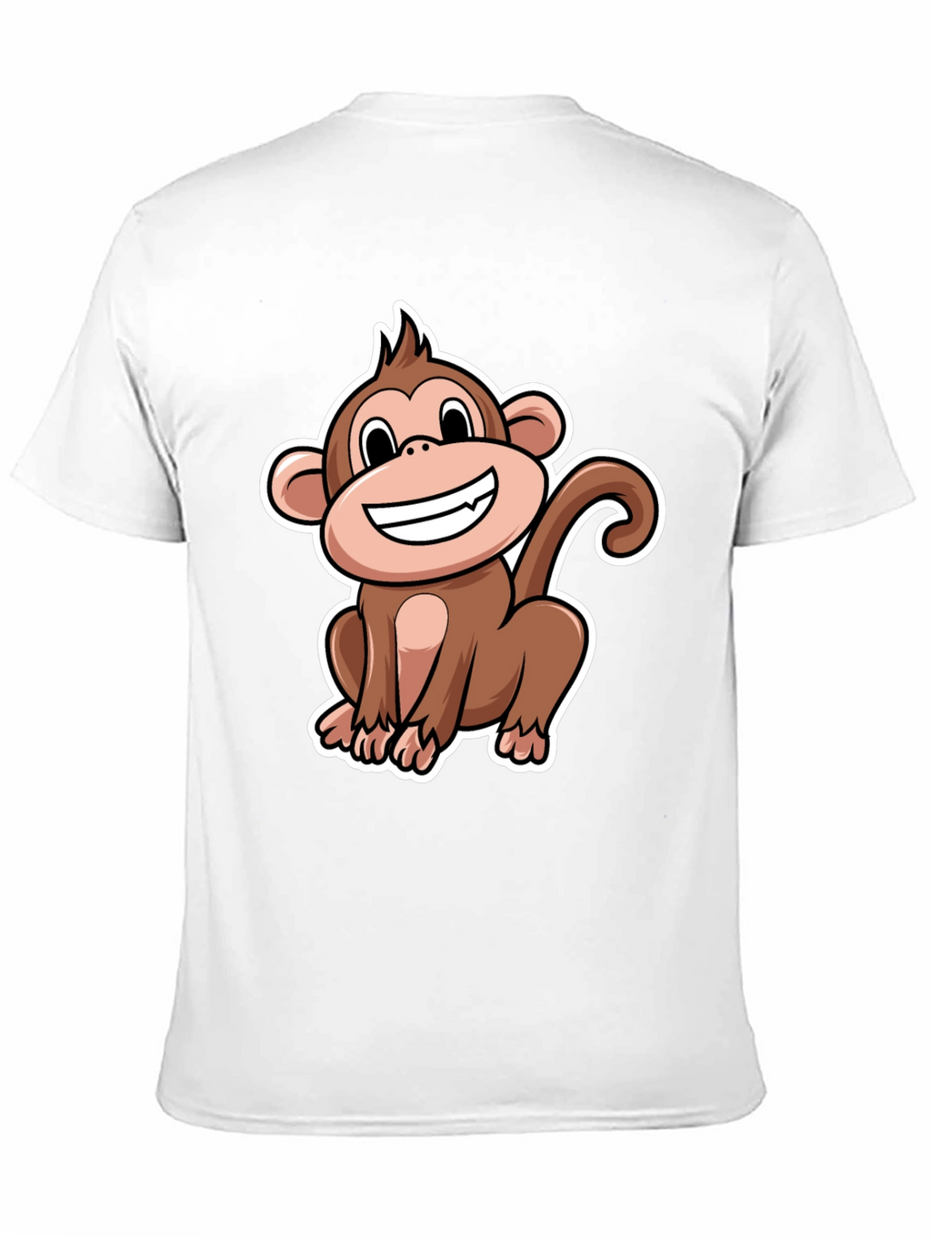 Monkey Graphic T-Shirt - Black Crew Neck Tee