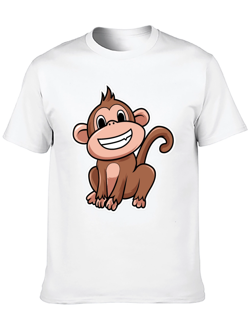Monkey Graphic T-Shirt - Black Crew Neck Tee