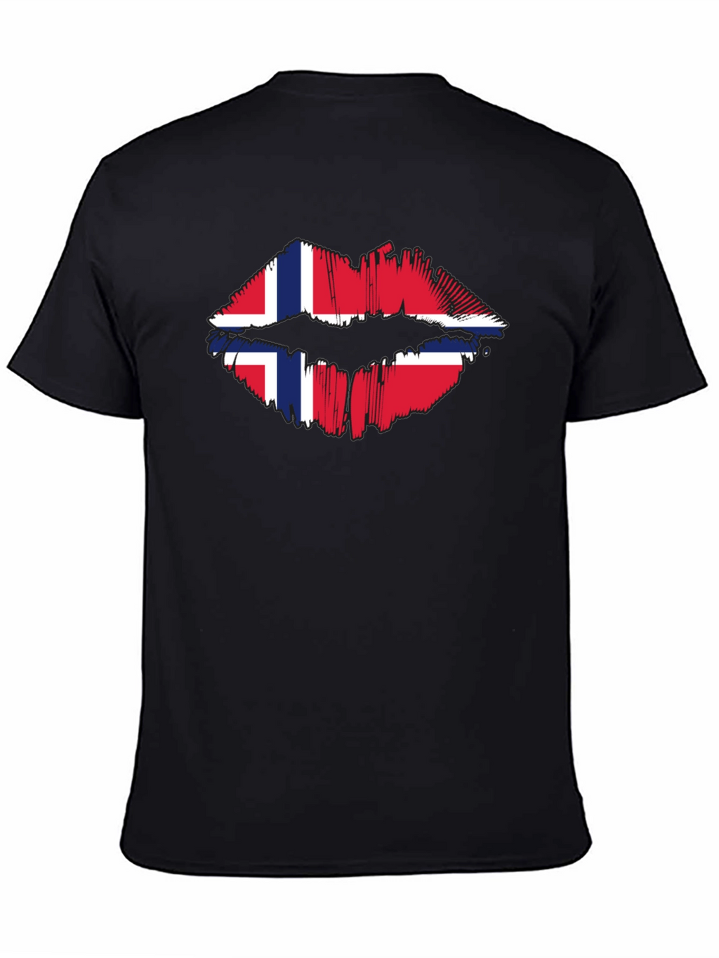 Norway Flag Lips Graphic T-Shirt