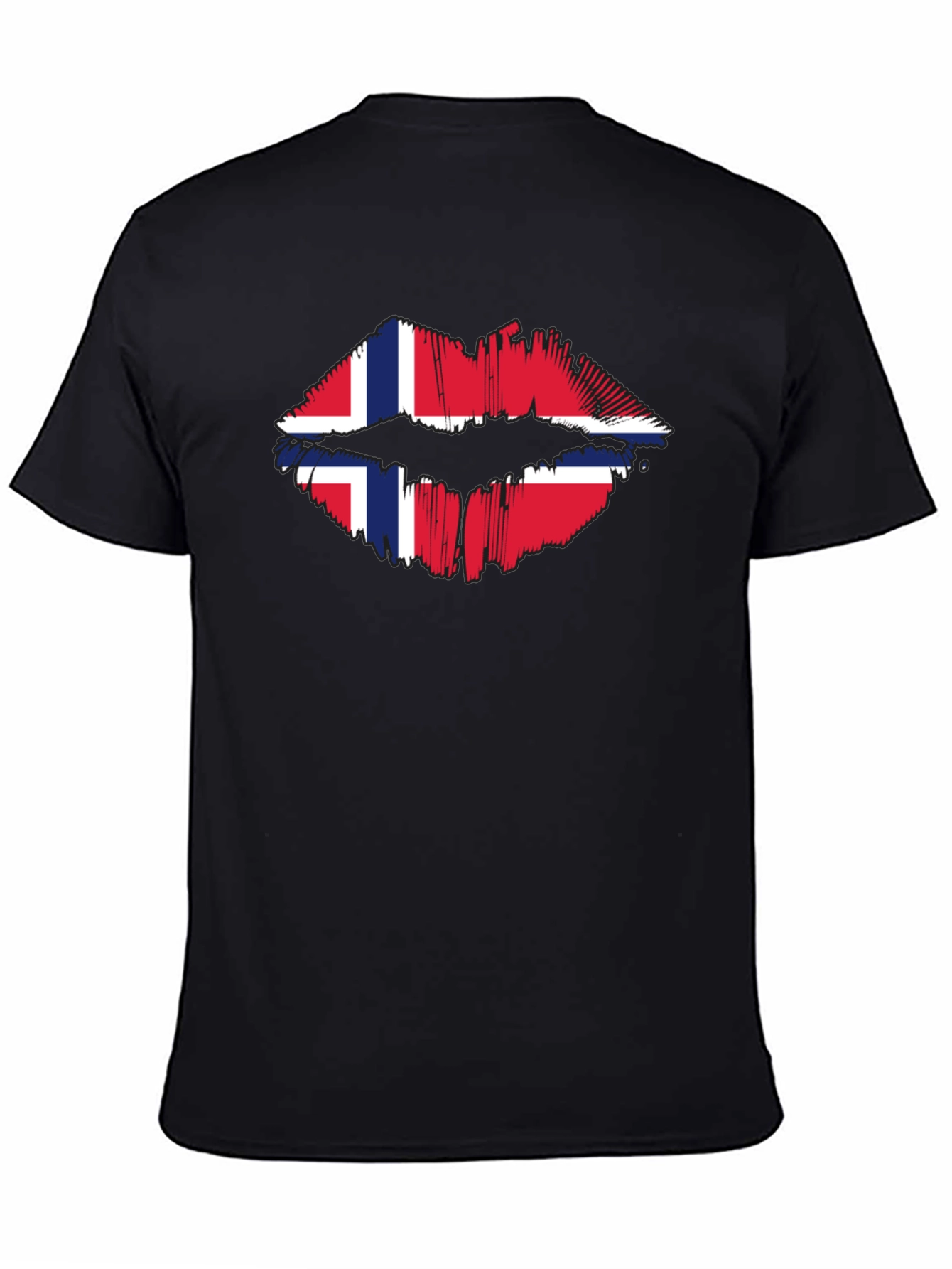 Norway Flag Lips Graphic T-Shirt
