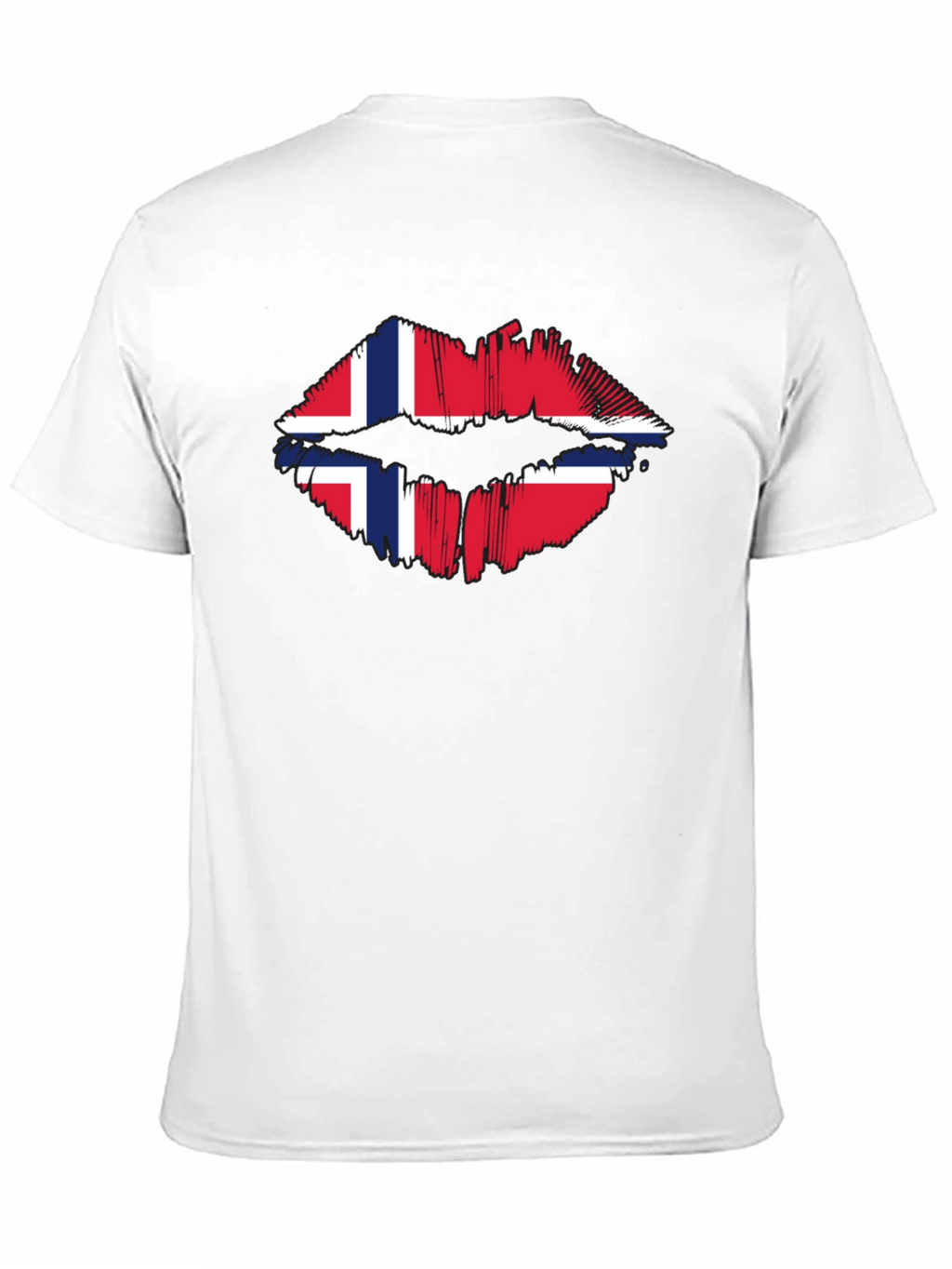 Norway Flag Lips Graphic T-Shirt