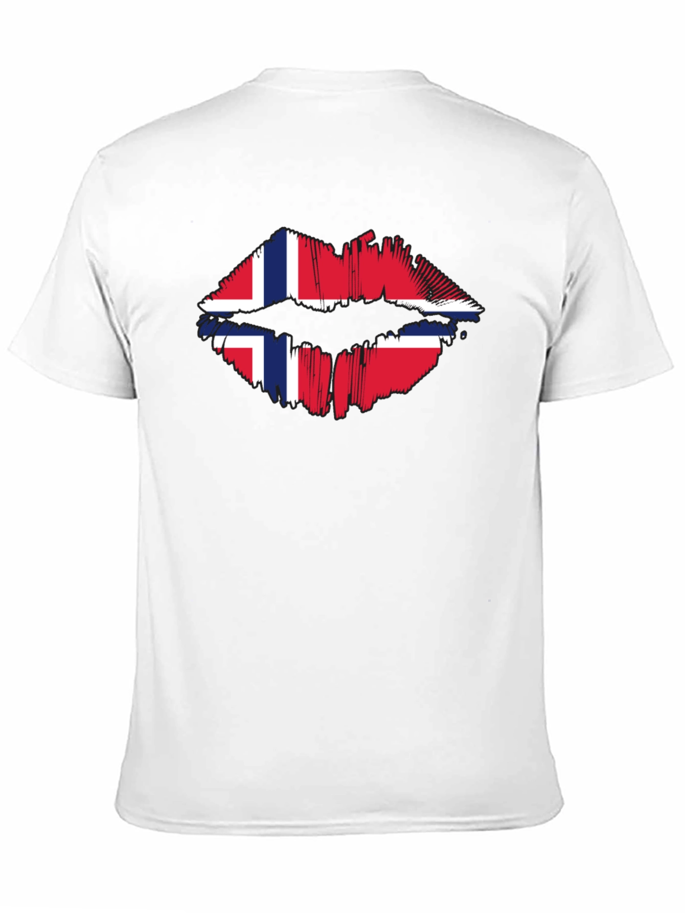 Norway Flag Lips Graphic T-Shirt